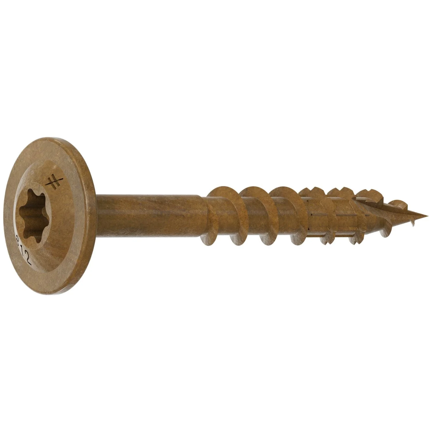 Simpson Strong-Tie CBT08114MB Wafer-Head Construction Screw,  #8 x 1-1/4-in. T20, Quik Guard, Tan, 5000-Pack - Image 3