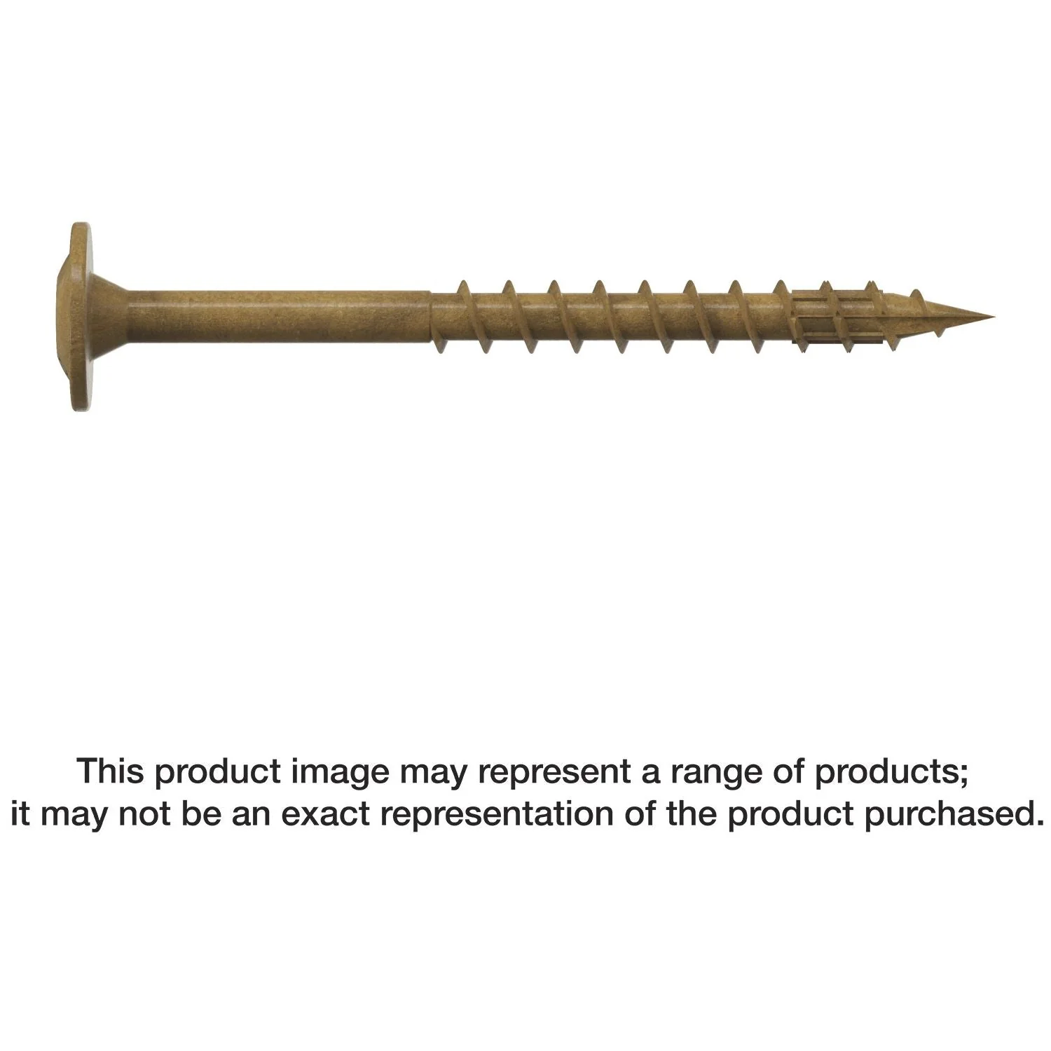 Simpson Strong-Tie CBT08200R100 Wafer-Head Construction Screw,  #8 x 2-in. T20, Quik Guard, Tan, 100-Pack - Image 1