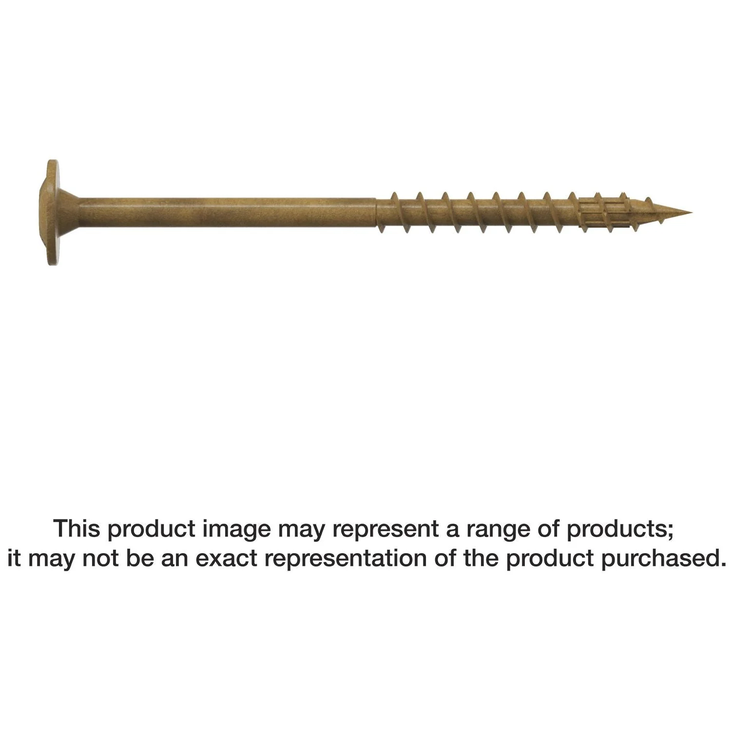 Simpson Strong-Tie CBT08212MB Wafer-Head Construction Screw,  #8 x 2-1/2-in. T20, Quik Guard, Tan, 1750-Pack - Image 1