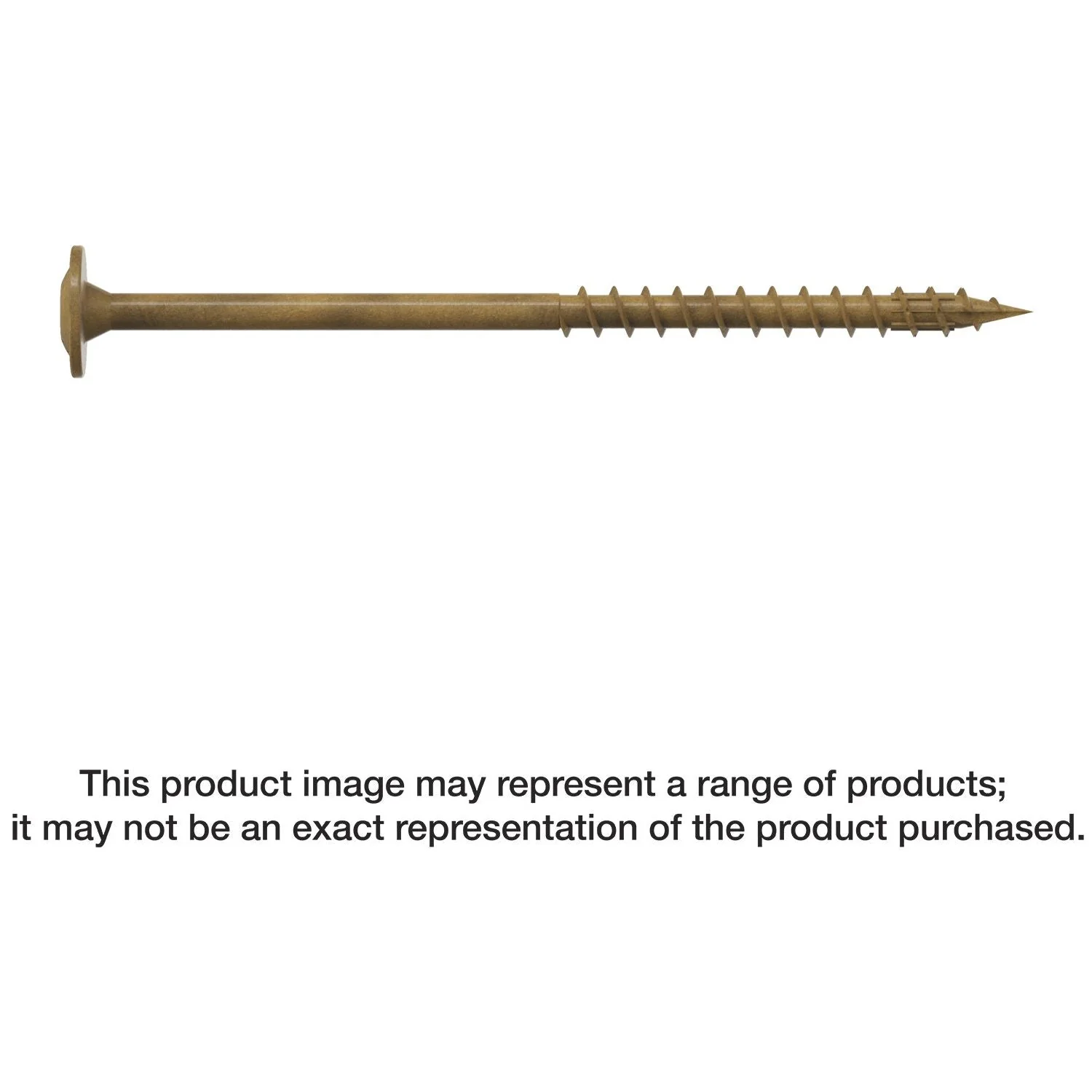 Simpson Strong-Tie CBT08300R50 Wafer-Head Construction Screw,  #8 x 3-in. T20, Quik Guard, Tan, 50-Pack - Image 1