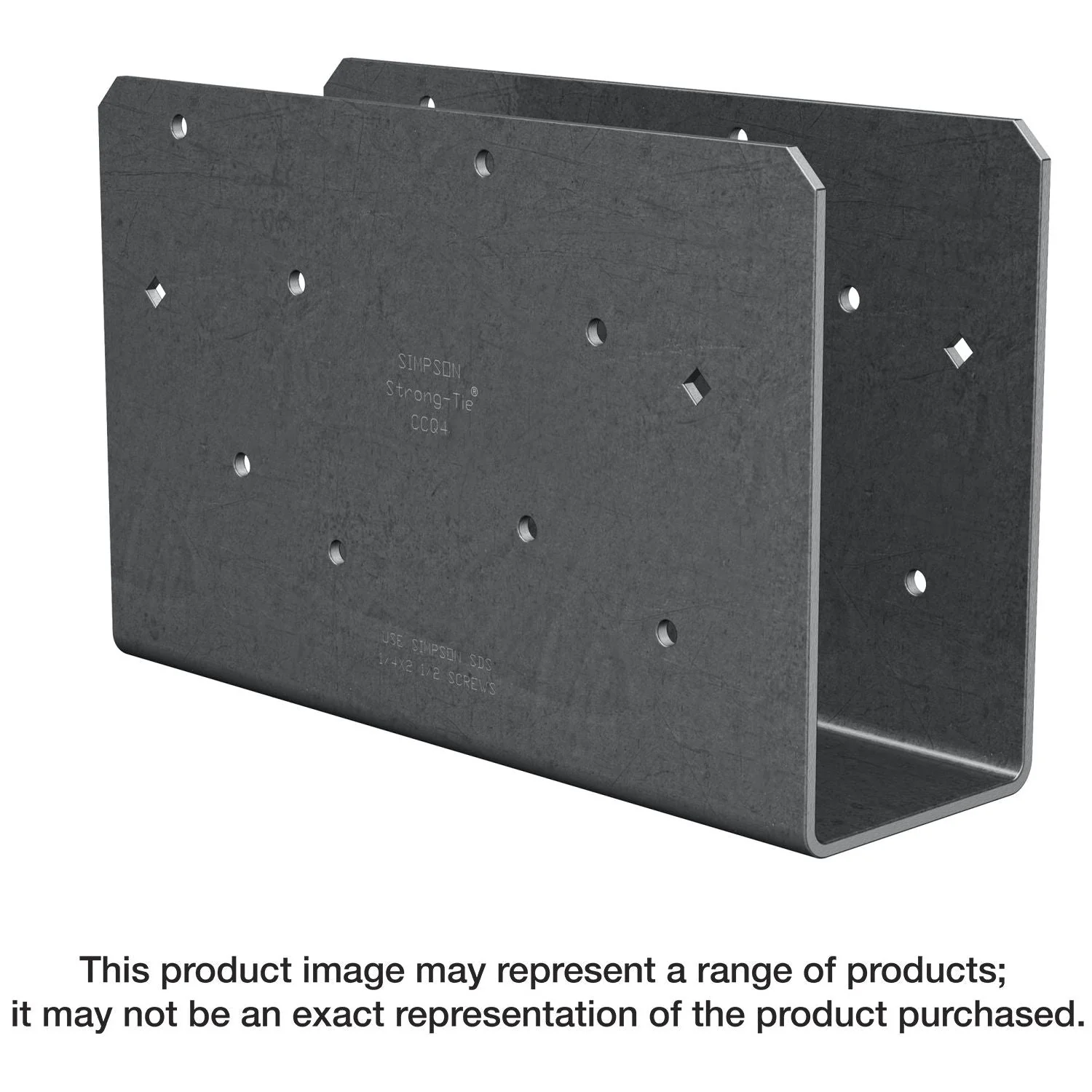 Simpson Strong-Tie CCOQ4-SDS2.5 CCOQ Column Cap, No Straps, for 4x Beam, with Strong-Drive SDS Screws - Image 1