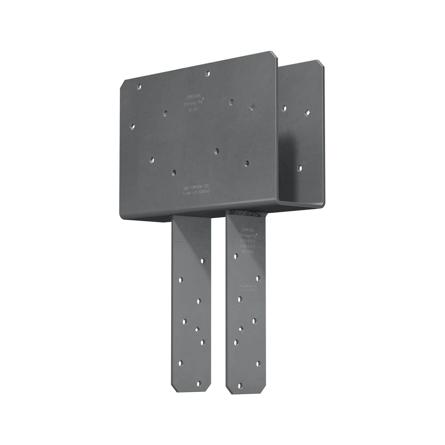 Simpson Strong-Tie CCQ3-4SDS2.5 CCQ Column Cap for 3-1/8-in. Beam, 4x Post with Strong-Drive SDS Screws - Image 3
