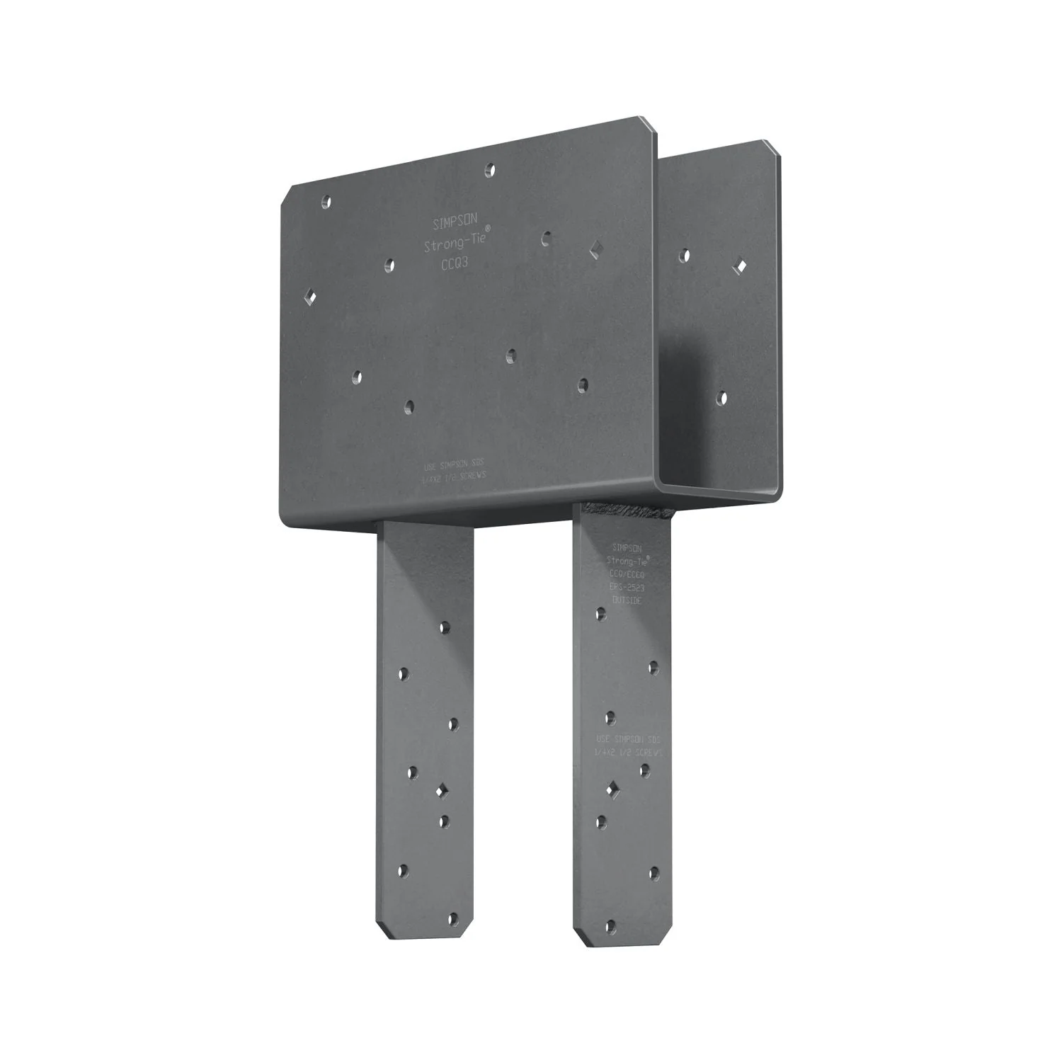 Simpson Strong-Tie Column Cap for 3-1/8-in. Beam, 6x Post with Strong-Drive SDS Screws (CCQ3-6SDS2.5) - Image 1