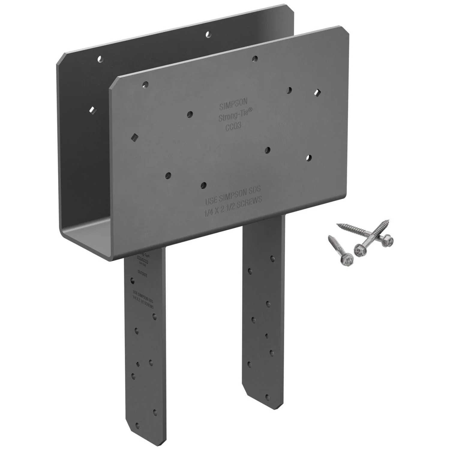 Simpson Strong-Tie Column Cap for 3-1/8-in. Beam, 6x Post with Strong-Drive SDS Screws (CCQ3-6SDS2.5) - Image 2