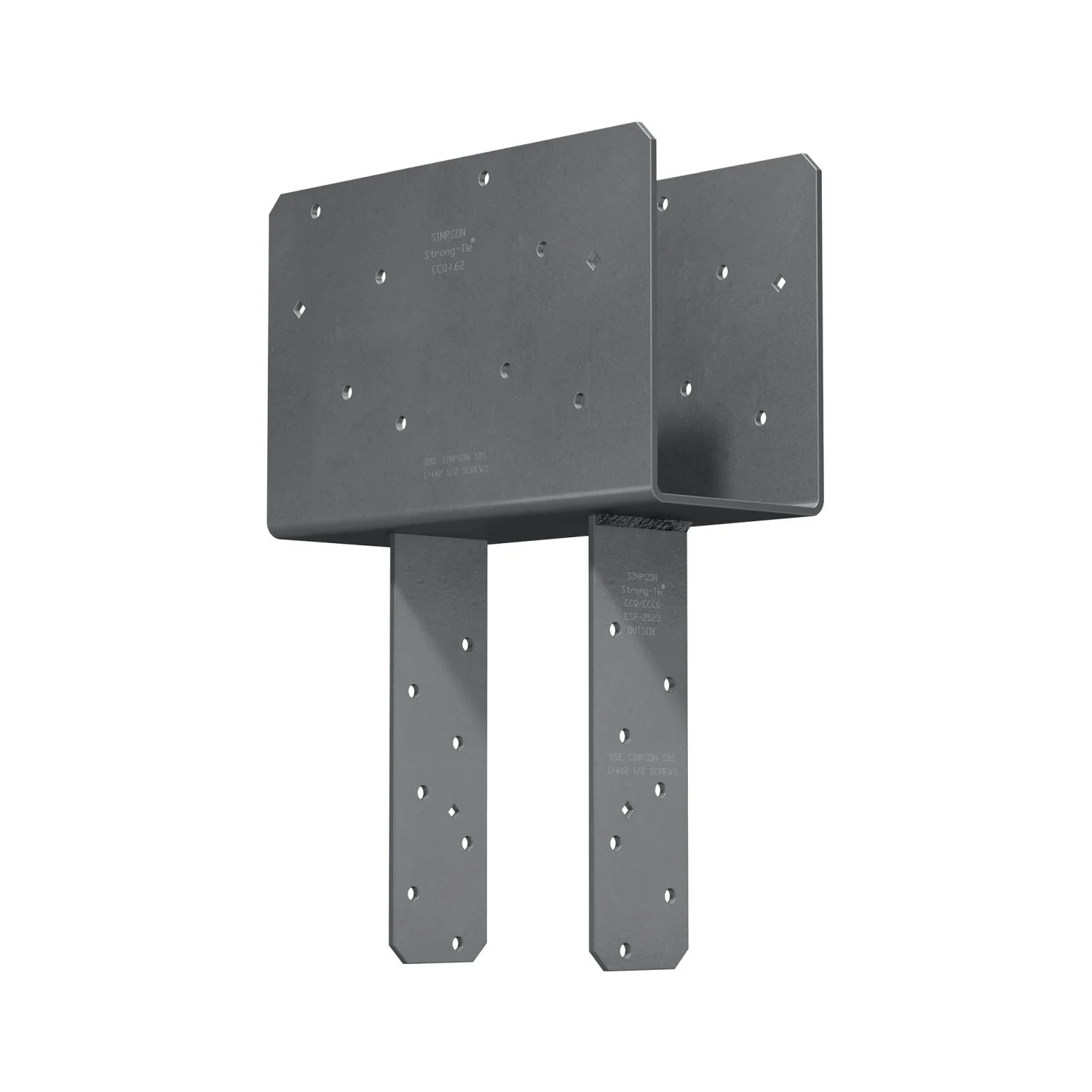 Simpson Strong-Tie Column Cap for Triple-2x Beam, 6x Post with Strong-Drive SDS Screws (CCQ4.62-5.50SDS) - Image 2