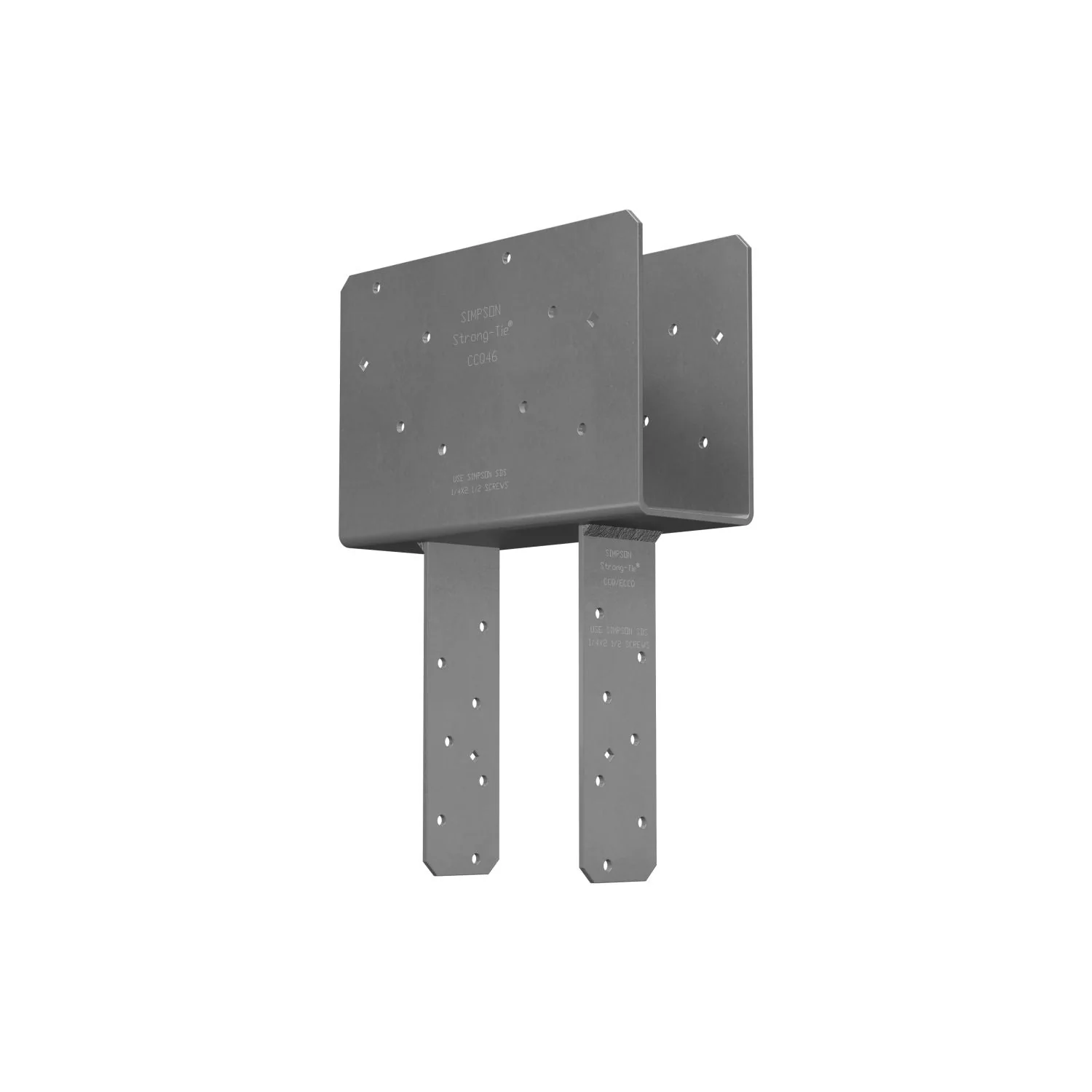 Simpson Strong-Tie CCQ46-SDS2.5HDG CCQ HDG Column Cap for 4x Beam, 6x Post with Strong-Drive SDS Screws - Image 3