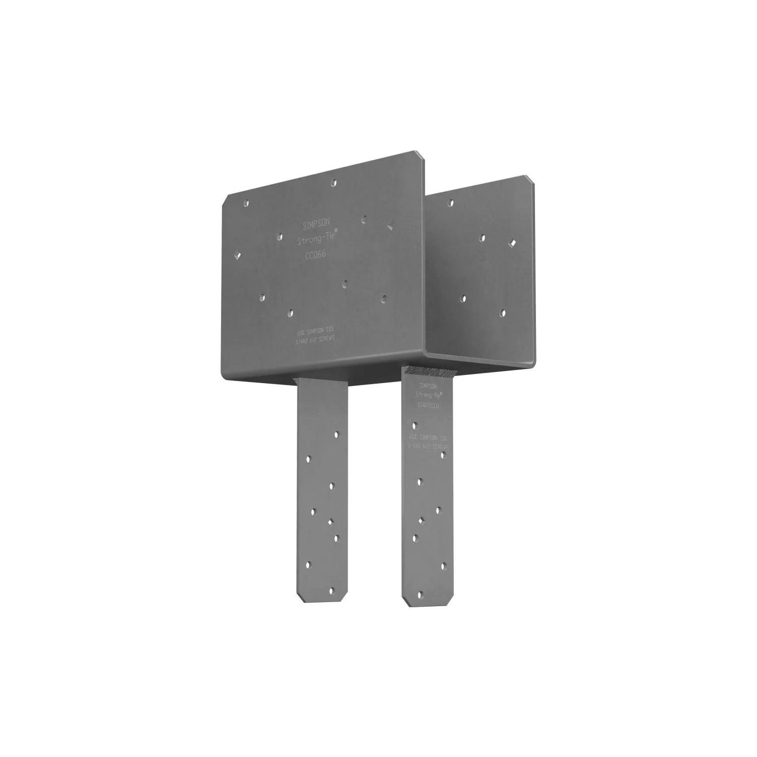Simpson Strong-Tie CCQ66-SDS2.5HDG CCQ HDG Column Cap for 6x Beam, 6x Post with Strong-Drive SDS Screws - Image 3
