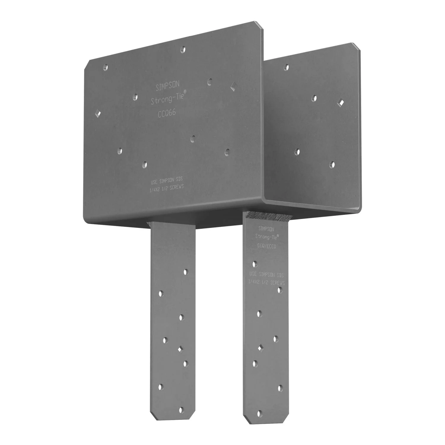 Simpson Strong-Tie Column Cap for 6x Beam, 6x Post with Strong-Drive SDS Screws (CCQ66SDS2.5) - Image 1