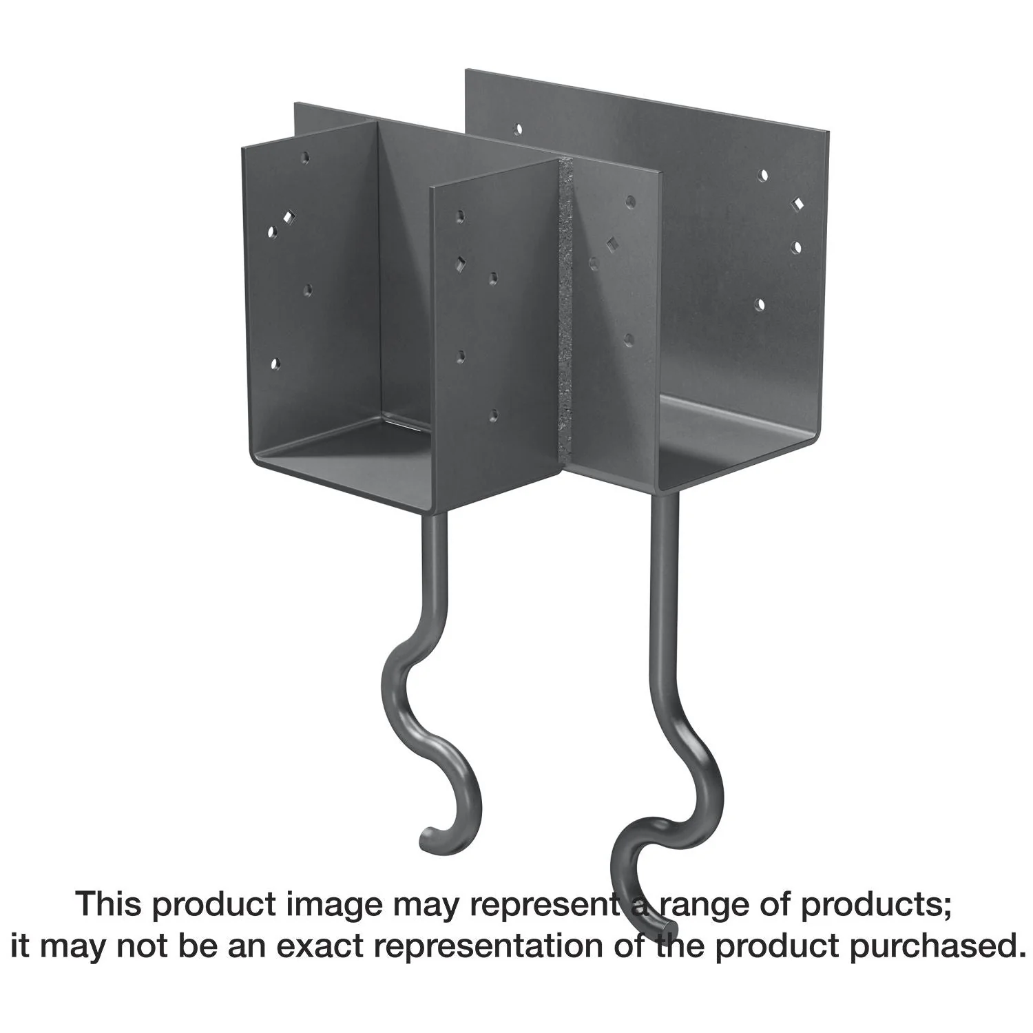 Simpson Strong-Tie CCTQM5.50-SDSG CCTQM 5-1/2-in. T-Shape Column Cap for Masonry w/ SDS Screws - Image 1