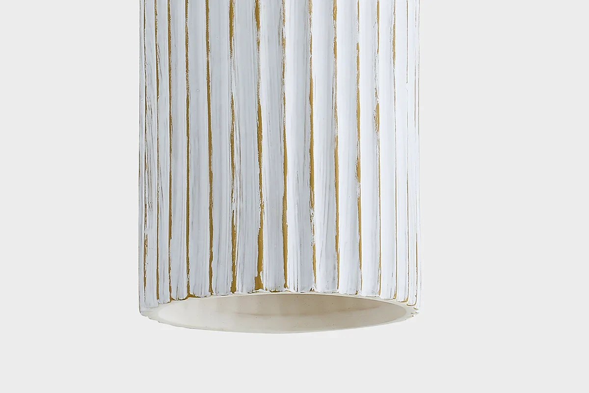 HUDSON VALLEY LIGHTING | CORISSA FLUSHMOUNT - AGED BRASS WITH CERAMIC WHITEWASH BISQUE | $336.00 - Image 3