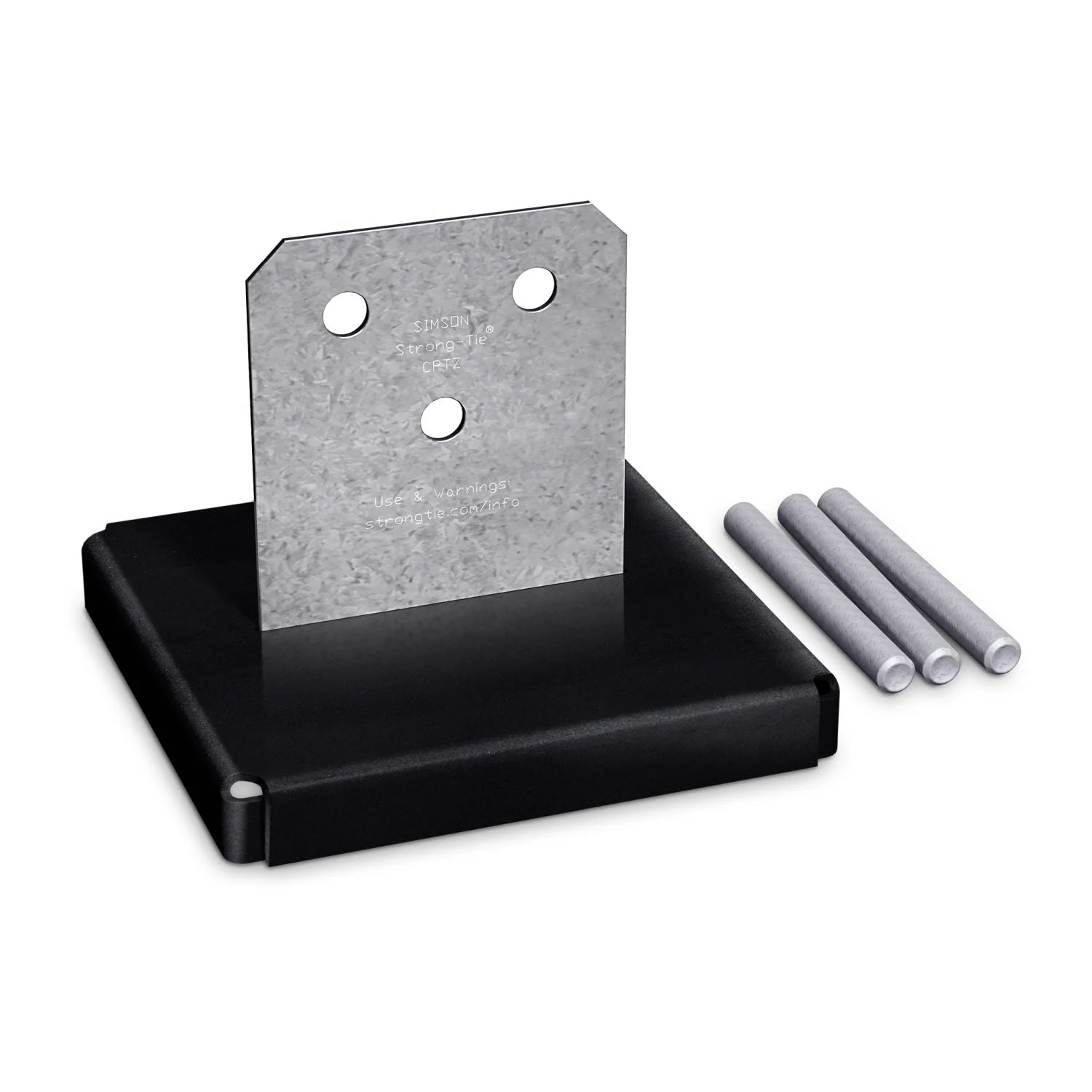 Simpson Strong-Tie ZMAX Galvanized Concealed Post Base for 8x8 (CPT88Z) - Image 2
