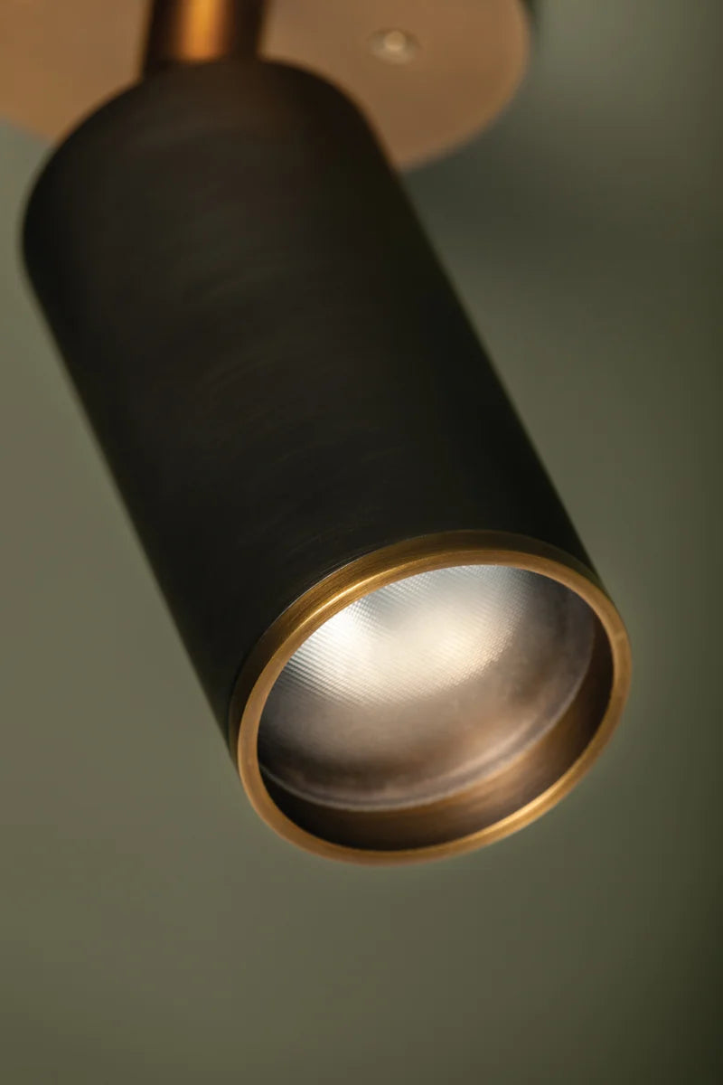HUDSON VALLEY LIGHTING | CALEB FLUSHMOUNT - PATINA BRASS W BRONZE | $212.00 - Image 3