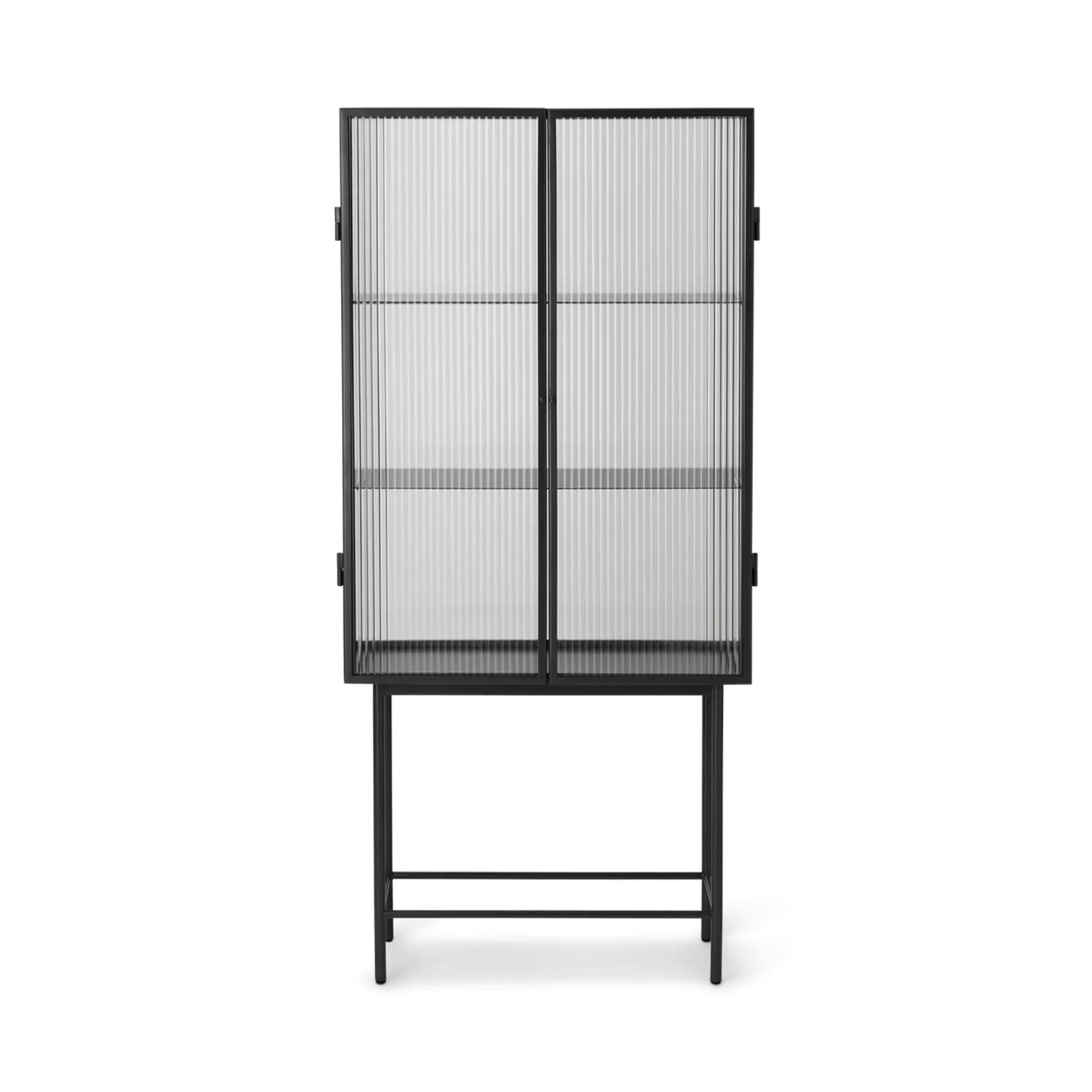 FERM LIVING | HAZE VITRINE – REEDED GLASS CABINET – BLACK | ,579.00
