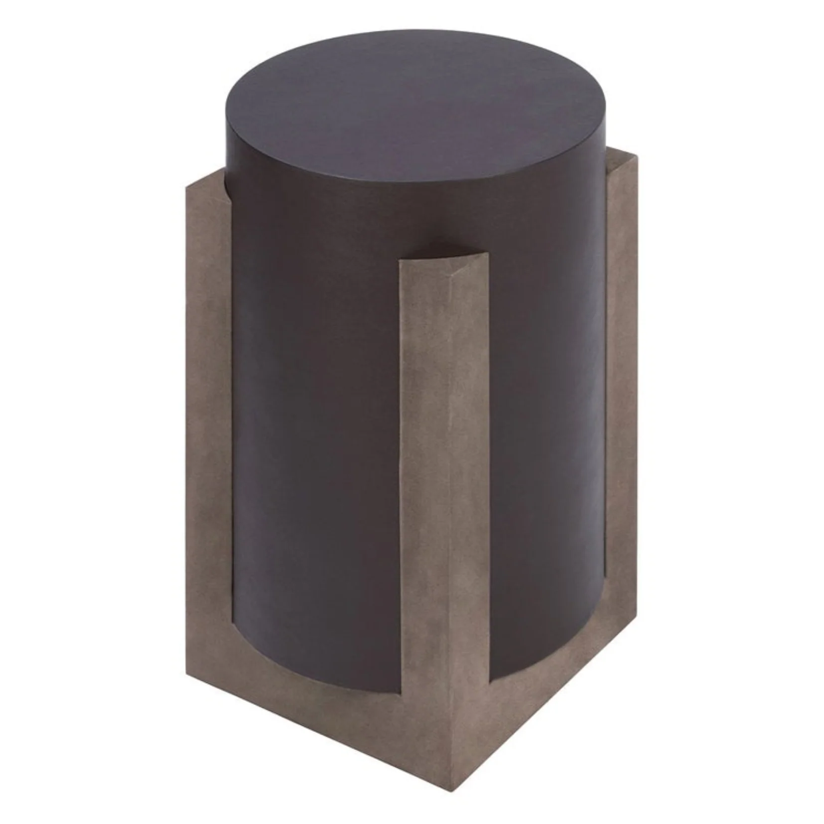 GIOBAGNARA | CONTEMPORARY LEATHER SIDE TABLE | $2,259.00 - Image 1