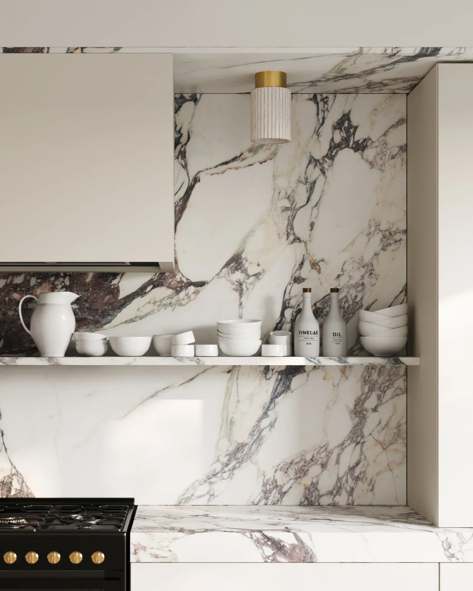 HUDSON VALLEY LIGHTING | CORISSA FLUSHMOUNT - AGED BRASS WITH CERAMIC WHITEWASH BISQUE | $336.00 - Image 2