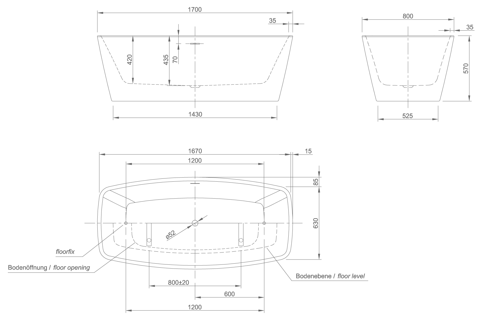 CUBE ACRYLIC BATH TUB | PIETRA CASA BRAND | $11,400.85 - Image 3