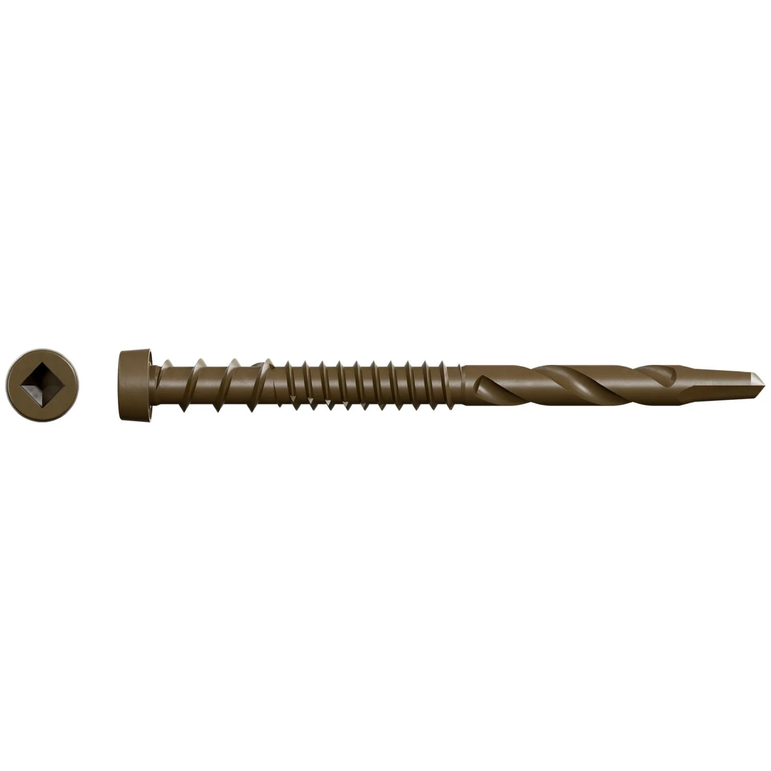 Simpson Strong-Tie DCSD238SBR01 Deck-Drive DCSD COMPOSITE-TO-STEEL Screw (Collated),  #10 x 2-3/8-in. Quik Guard Brown 01, 1000-Pack - Image 2