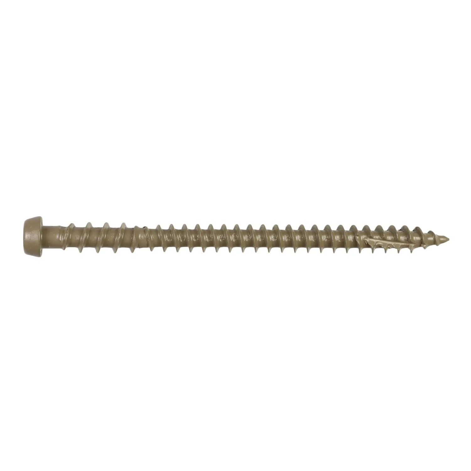 Simpson Strong-Tie DCU234BR05MB Deck-Drive DCU COMPOSITE Screw,  #10 x 2-3/4-in. T20, Quik Guard, Brown 05, 1750-Pack - Image 2