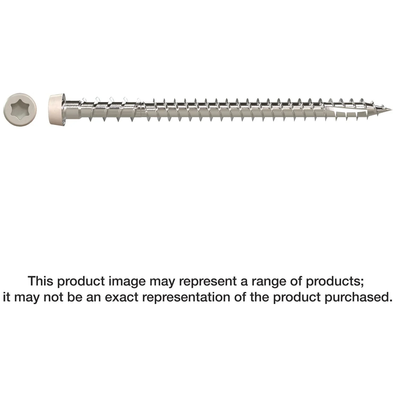 Simpson Strong-Tie DCU234MB316GR05 Deck-Drive DCU COMPOSITE Screw,  #10 x 2-3/4-in. T20, Type 316, Gray 05, 1750-Pack - Image 1
