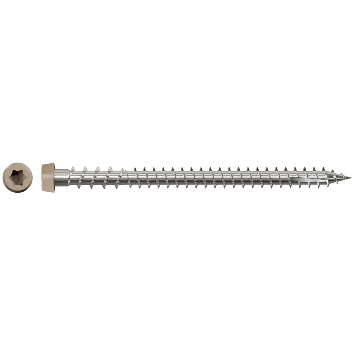 Simpson Strong-Tie DCU234S316GR01 Deck-Drive DCU COMPOSITE Screw (Collated),  #10 x 2-3/4-in. Type 316, Gray 01, 1000-Pack - Image 2