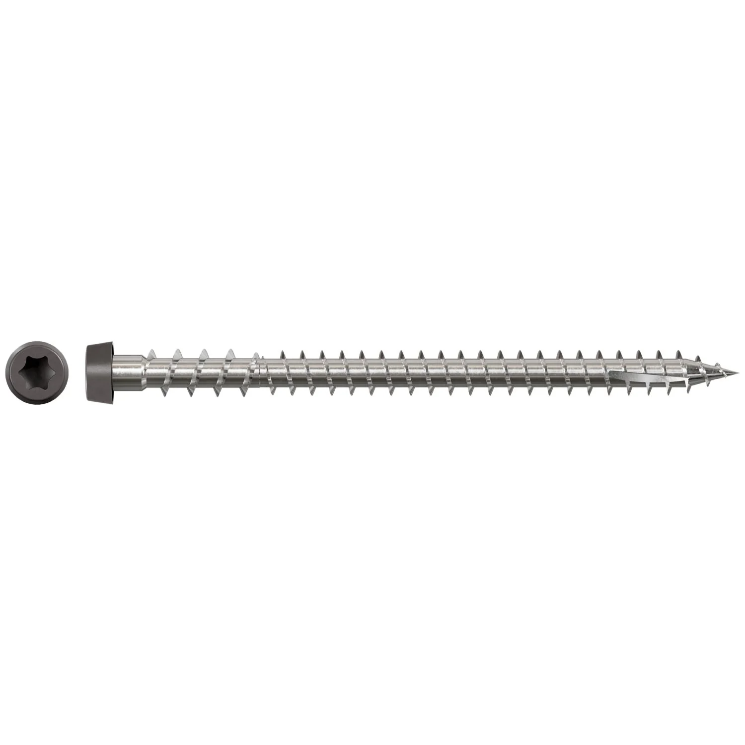 Simpson Strong-Tie DCU234S316GR04 Deck-Drive DCU COMPOSITE Screw (Collated),  #10 x 2-3/4-in. Type 316, Gray 04, 1000-Pack - Image 2