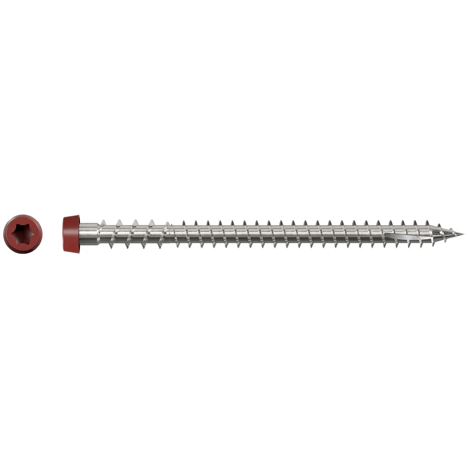 Simpson Strong-Tie DCU234S316RD01 Deck-Drive DCU COMPOSITE Screw (Collated),  #10 x 2-3/4-in. Type 316, Red 01, 1000-Pack - Image 2