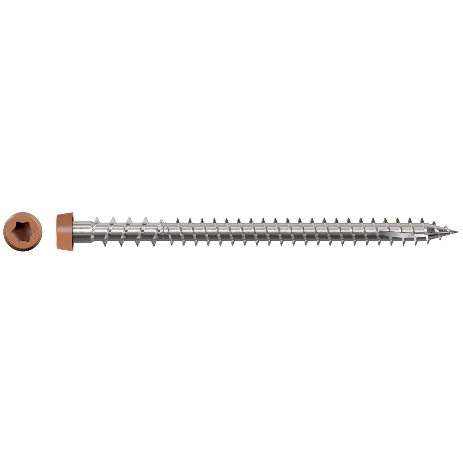 Simpson Strong-Tie DCU234S316TN03 Deck-Drive DCU COMPOSITE Screw (Collated),  #10 x 2-3/4-in. Type 316, Tan 03, 1000-Pack - Image 2