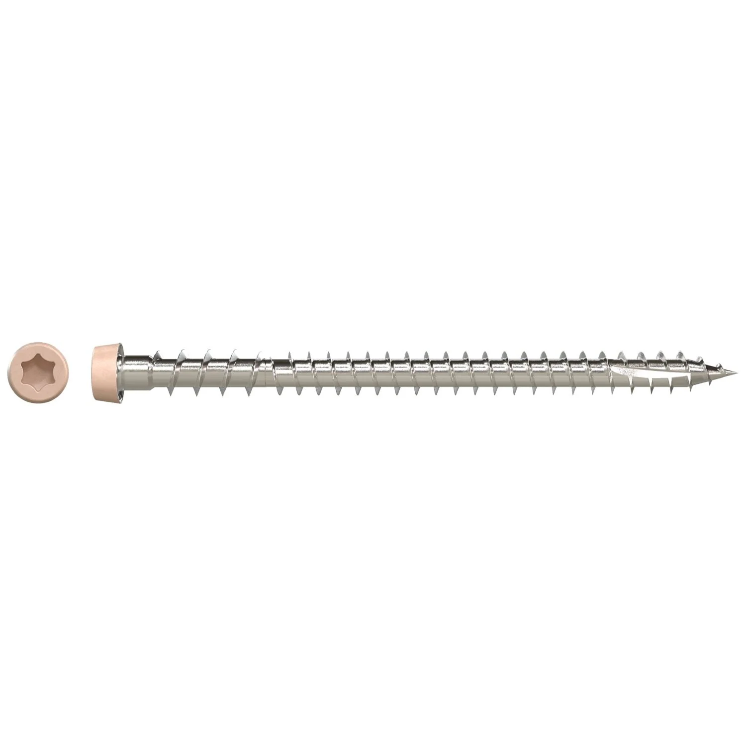 Simpson Strong-Tie DCU234S316TN05 Deck-Drive DCU COMPOSITE Screw (Collated),  #10 x 2-3/4-in. Type 316, Tan 05, 1000-Pack - Image 2