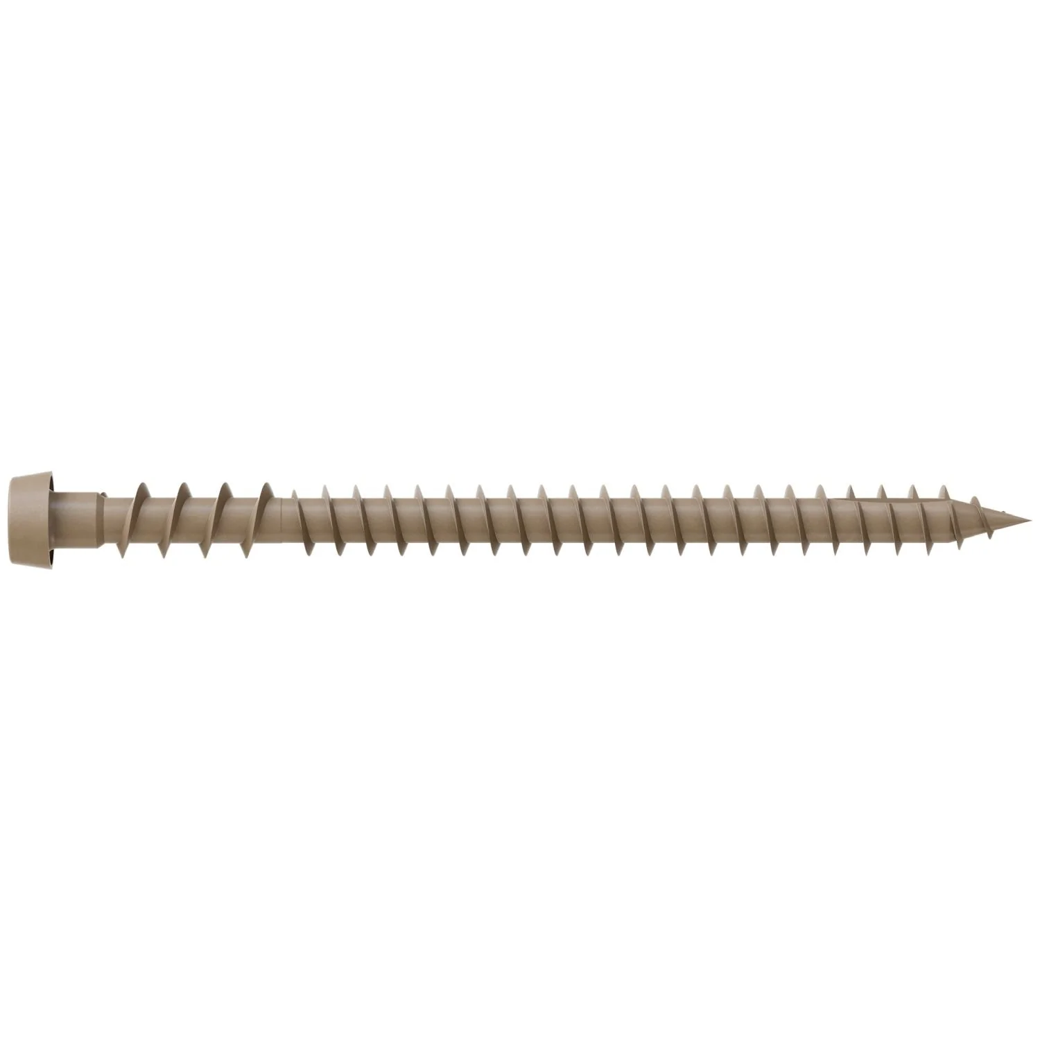 Simpson Strong-Tie Deck-Drive DCU COMPOSITE Screw, Collated), #10 x 2-3/4-in. Quik Guard Tan, 1000-Pack (DCU234STN) - Image 1