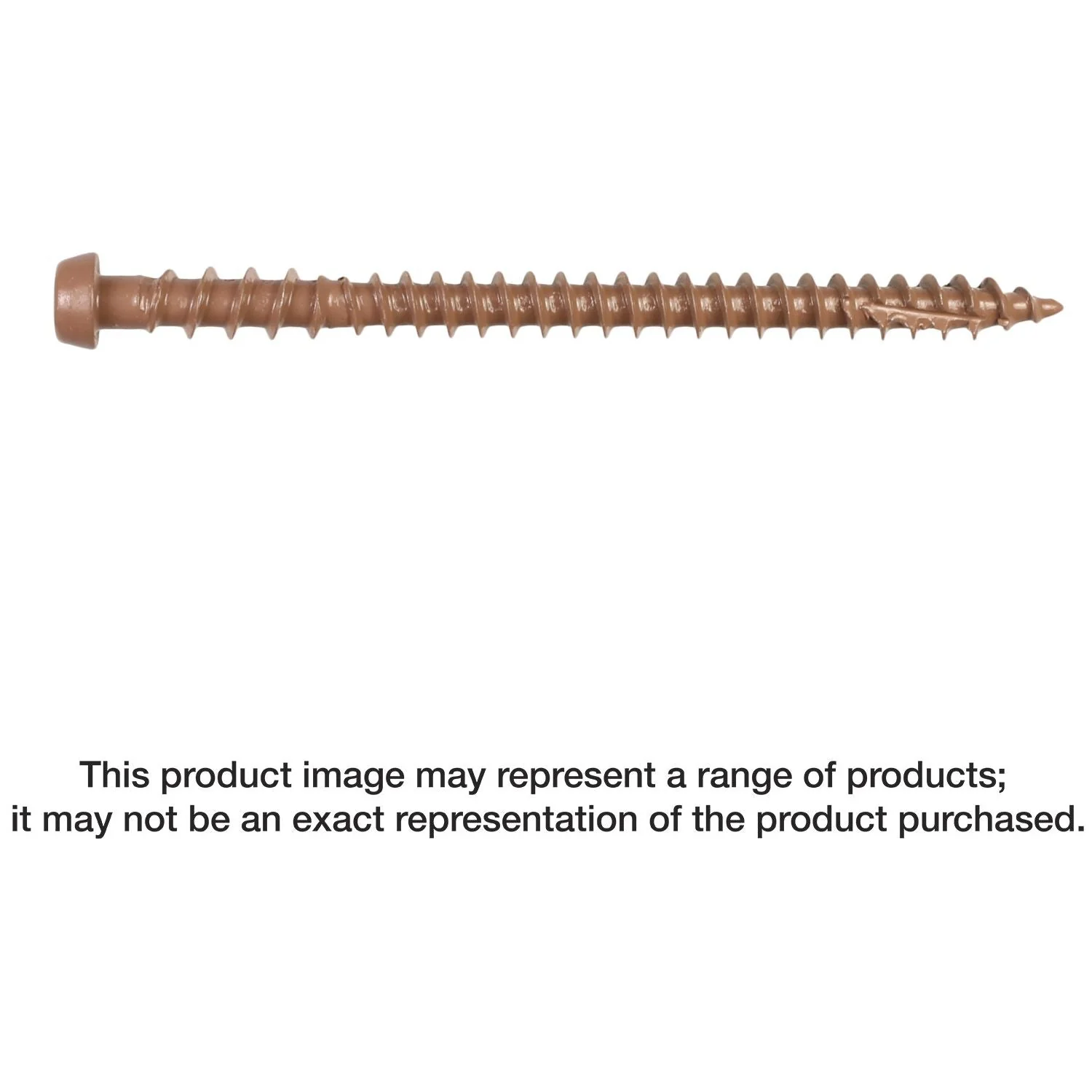 Simpson Strong-Tie DCU234TN01R350 Deck-Drive DCU COMPOSITE Screw,  #10 x 2-3/4-in. T20, Quik Guard, Tan 01, 350-Pack - Image 1