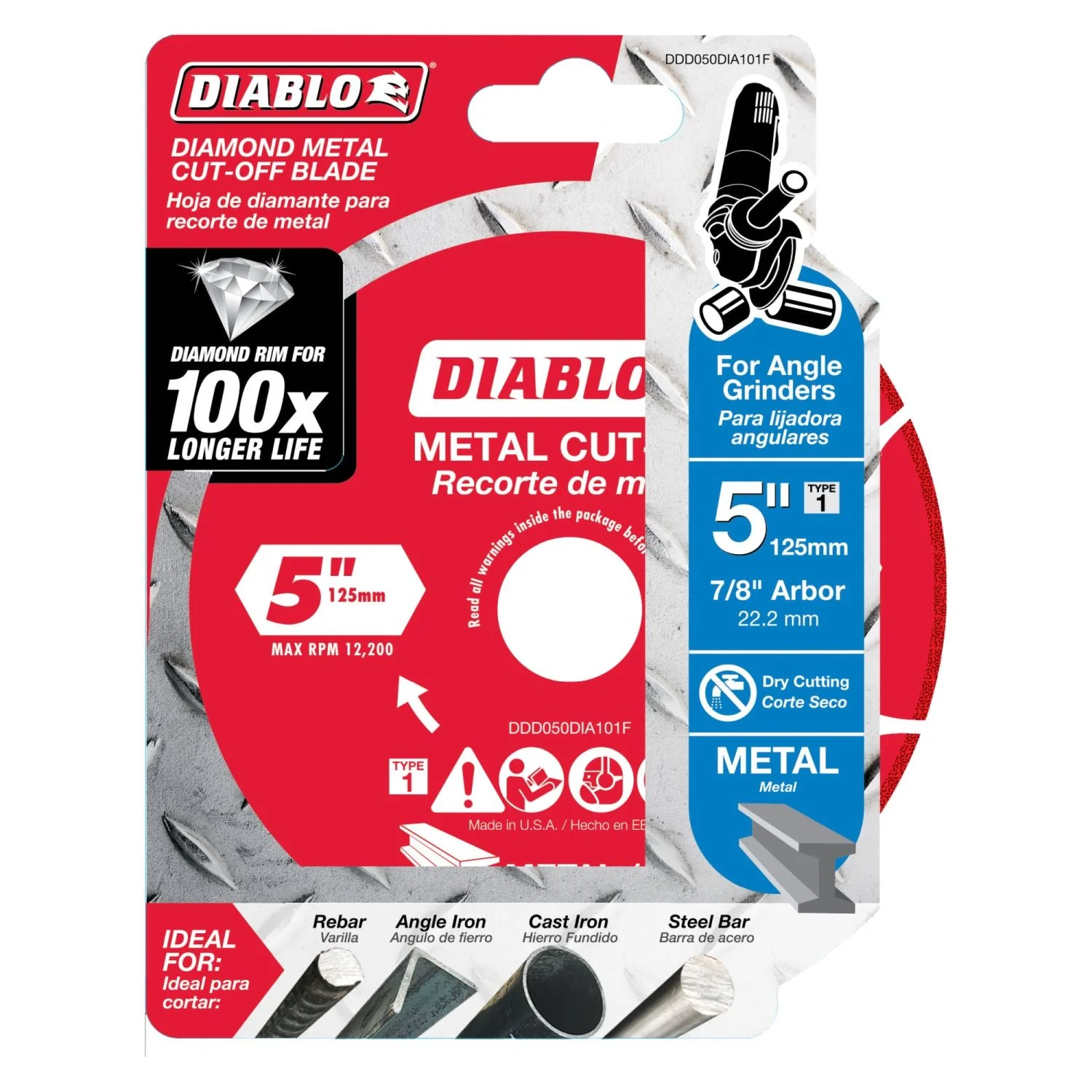 Diablo DDD050DIA101F 5 Inch Diamond Metal Cut-Off Blade - Image 1