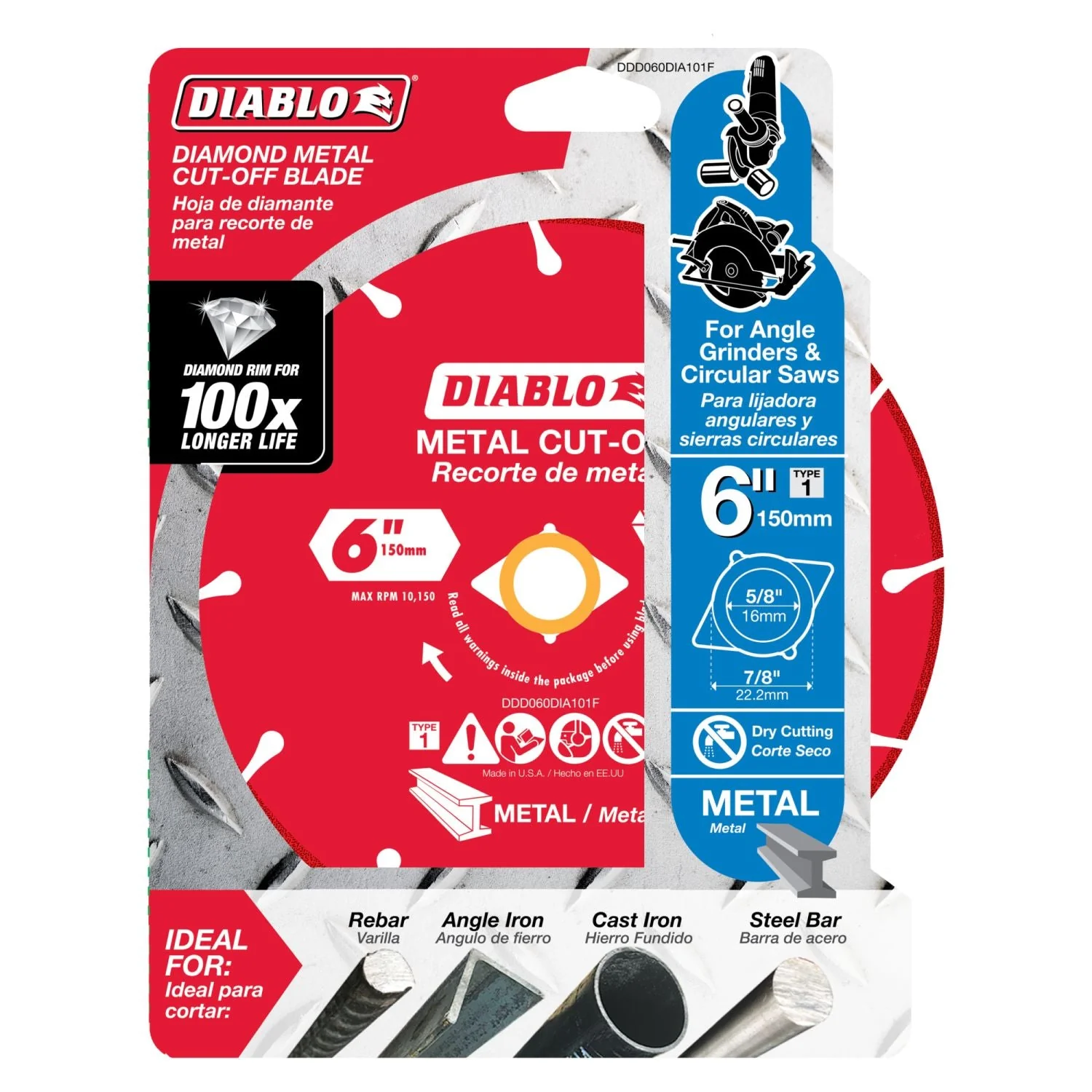 Diablo DDD060DIA101F 6 Inch Diamond Metal Cut-Off Blade - Image 1