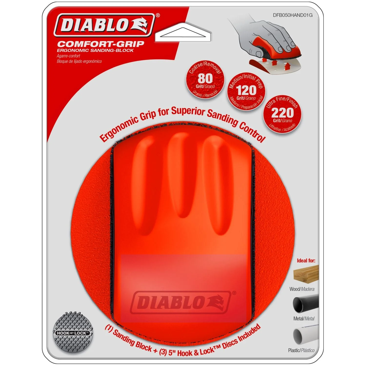 Diablo DFB050HAND01G Comfort-Grip Hand Sanding Block - Image 2