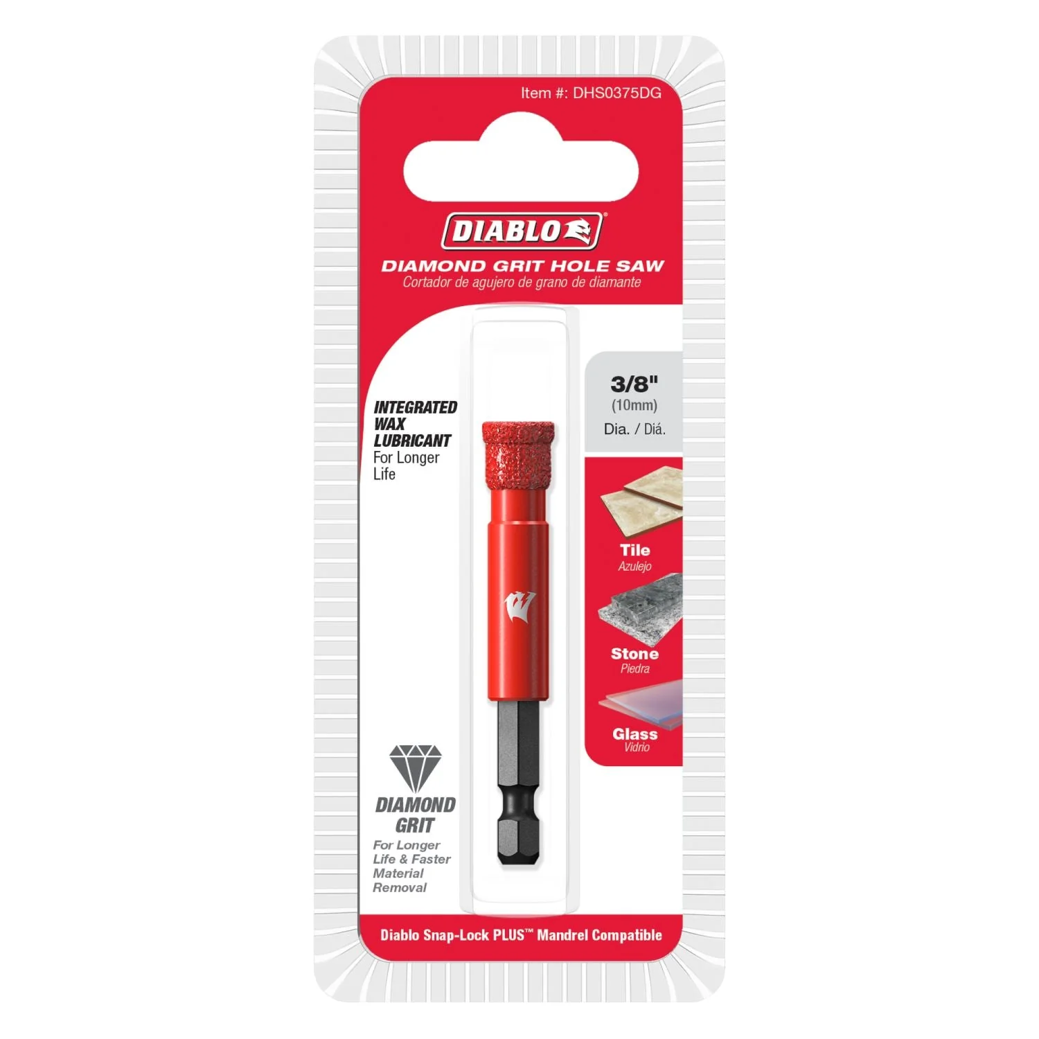 Diablo DHS0375DG 3/8 in. Diamond Grit Hole Saw - Image 2