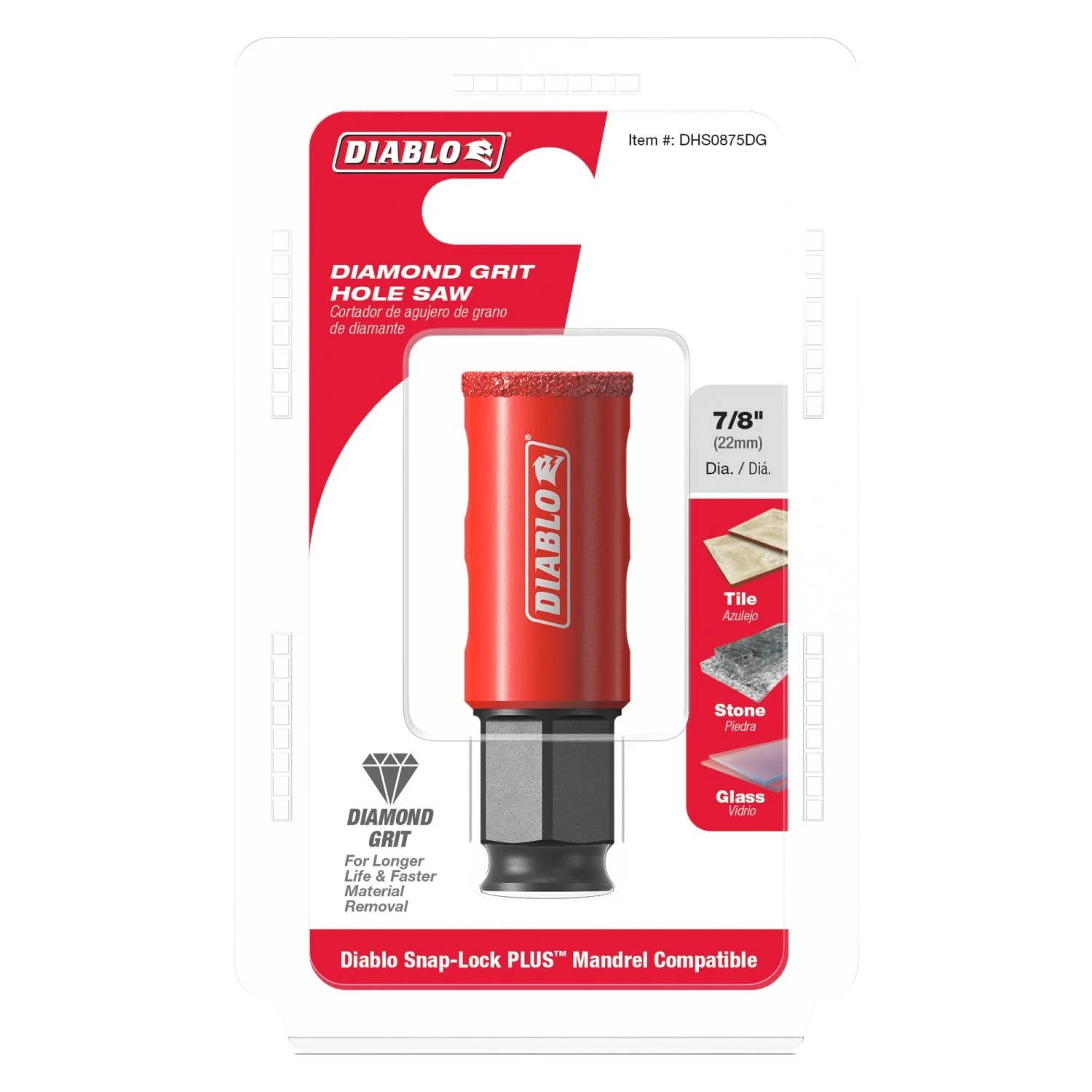 Diablo DHS0875DG 7/8 in. Diamond Grit Hole Saw - Image 2