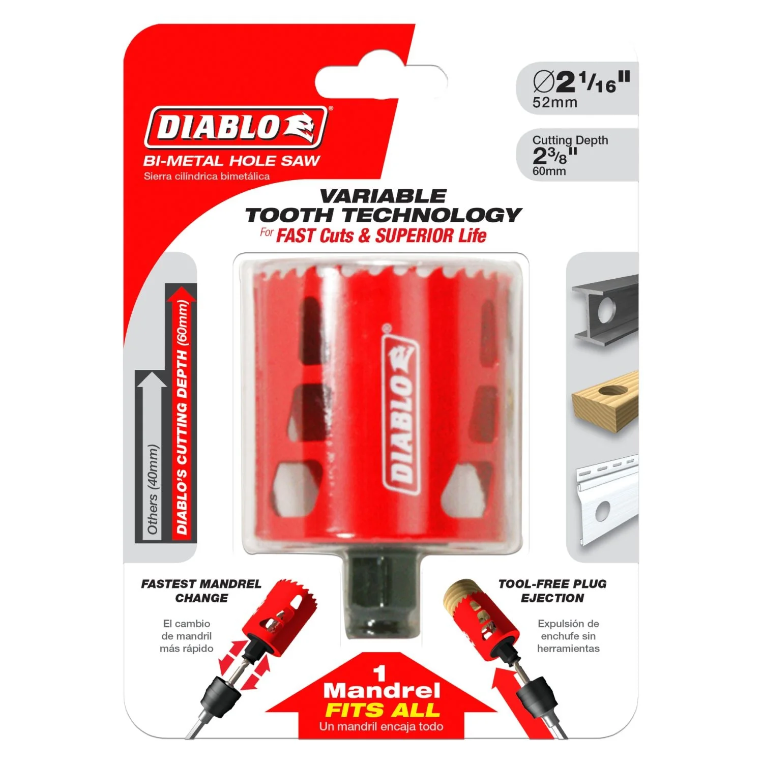 Diablo DHS2063 2-1/16 in. Hole Saw - Image 2
