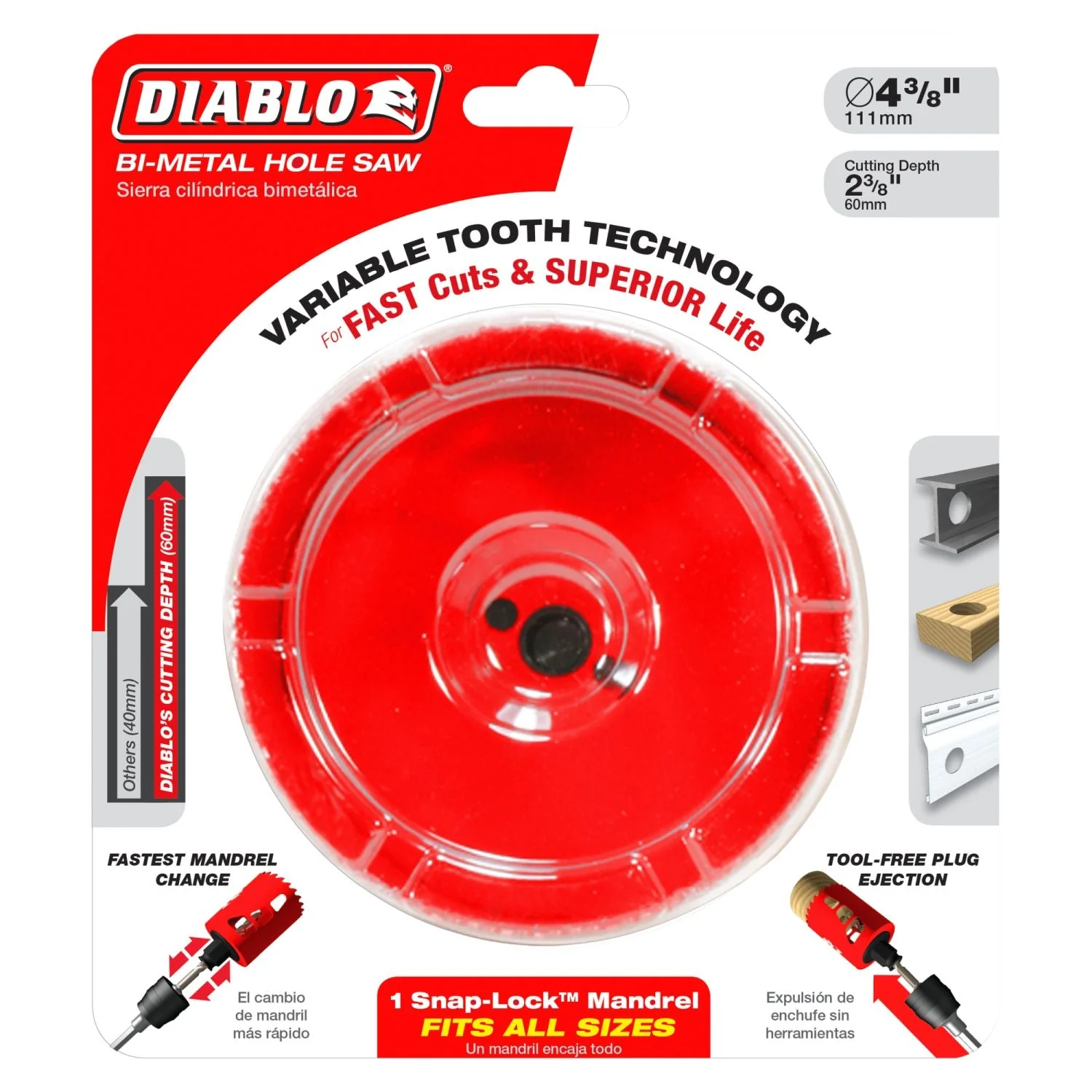 Diablo DHS4375 4-3/8 in. Hole Saw - Image 2
