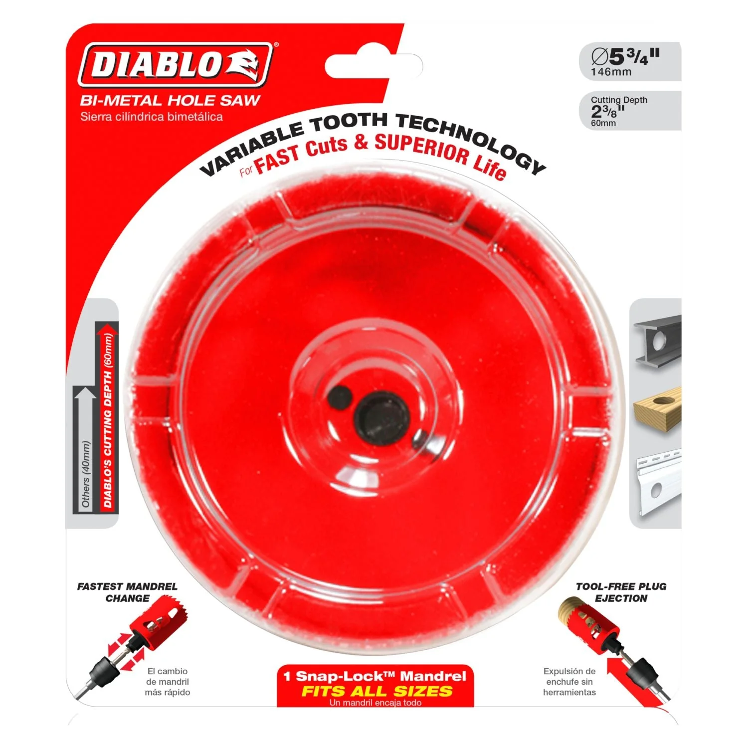 Diablo DHS5750 5-3/4 in. Hole Saw - Image 2