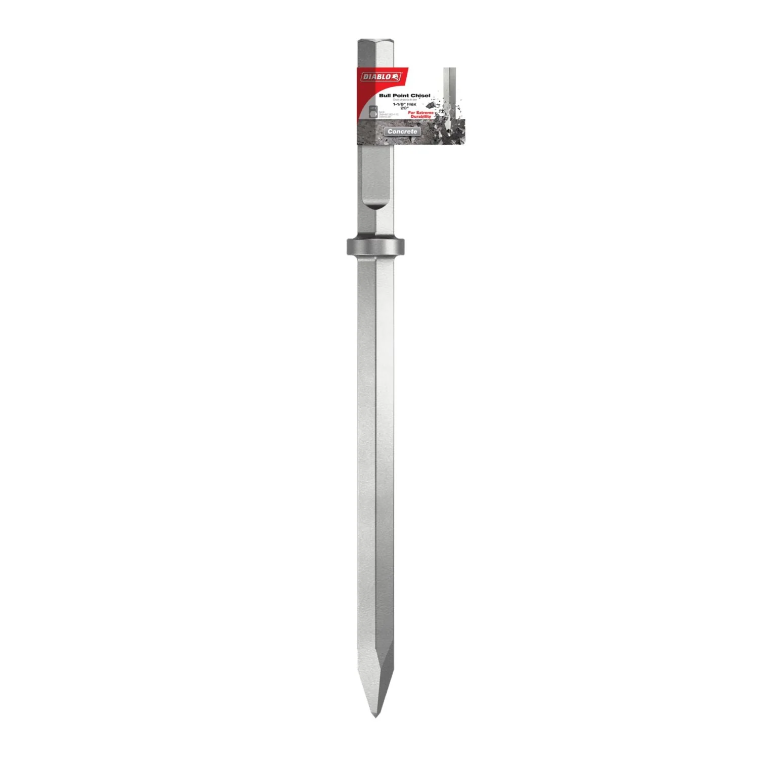 Diablo DMAHX118CH110 1-1/8 in. Hex Bull Point Chisel - Image 2