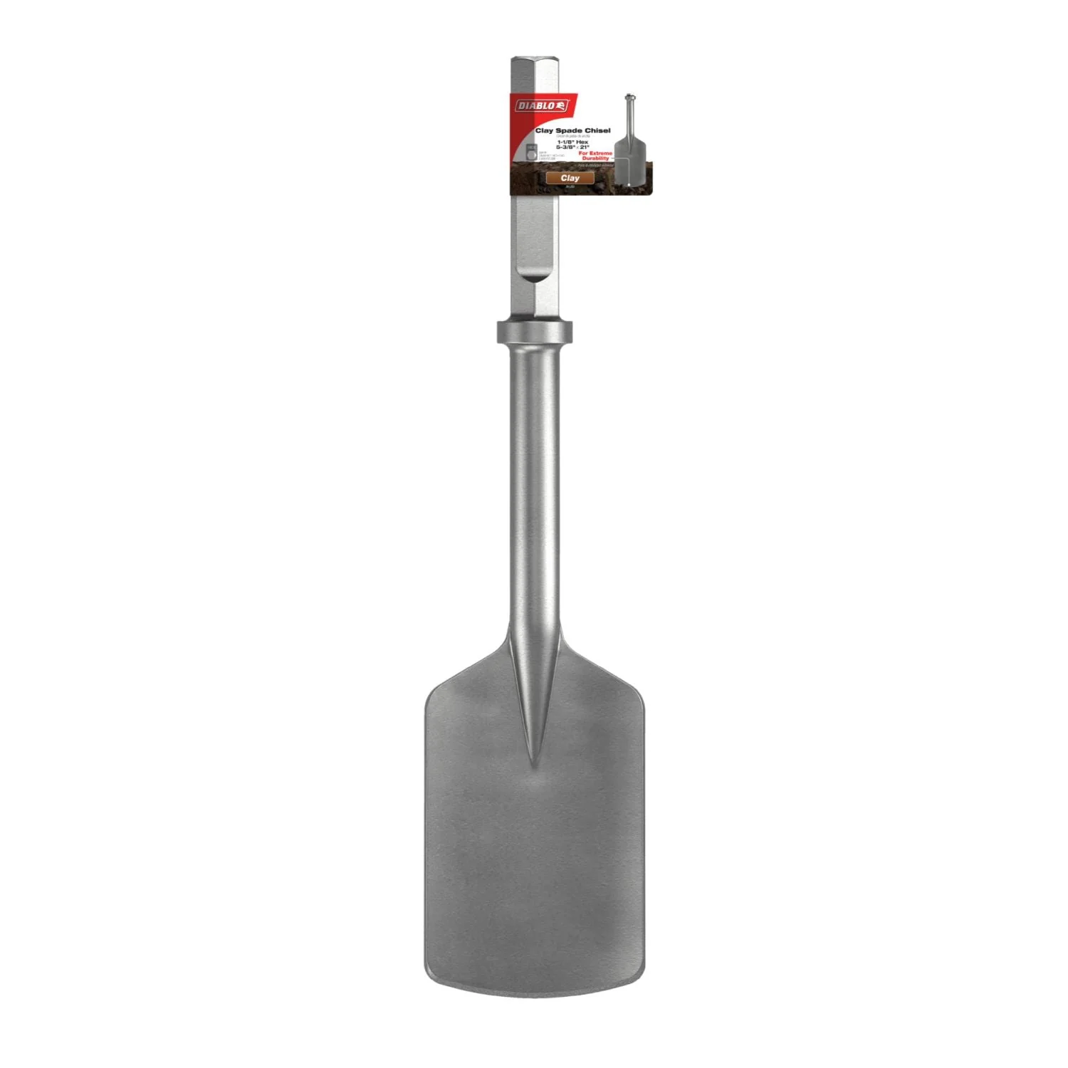 Diablo DMAHX118CH140 1-1/8 in. Hex Clay Spade Chisel - Image 2