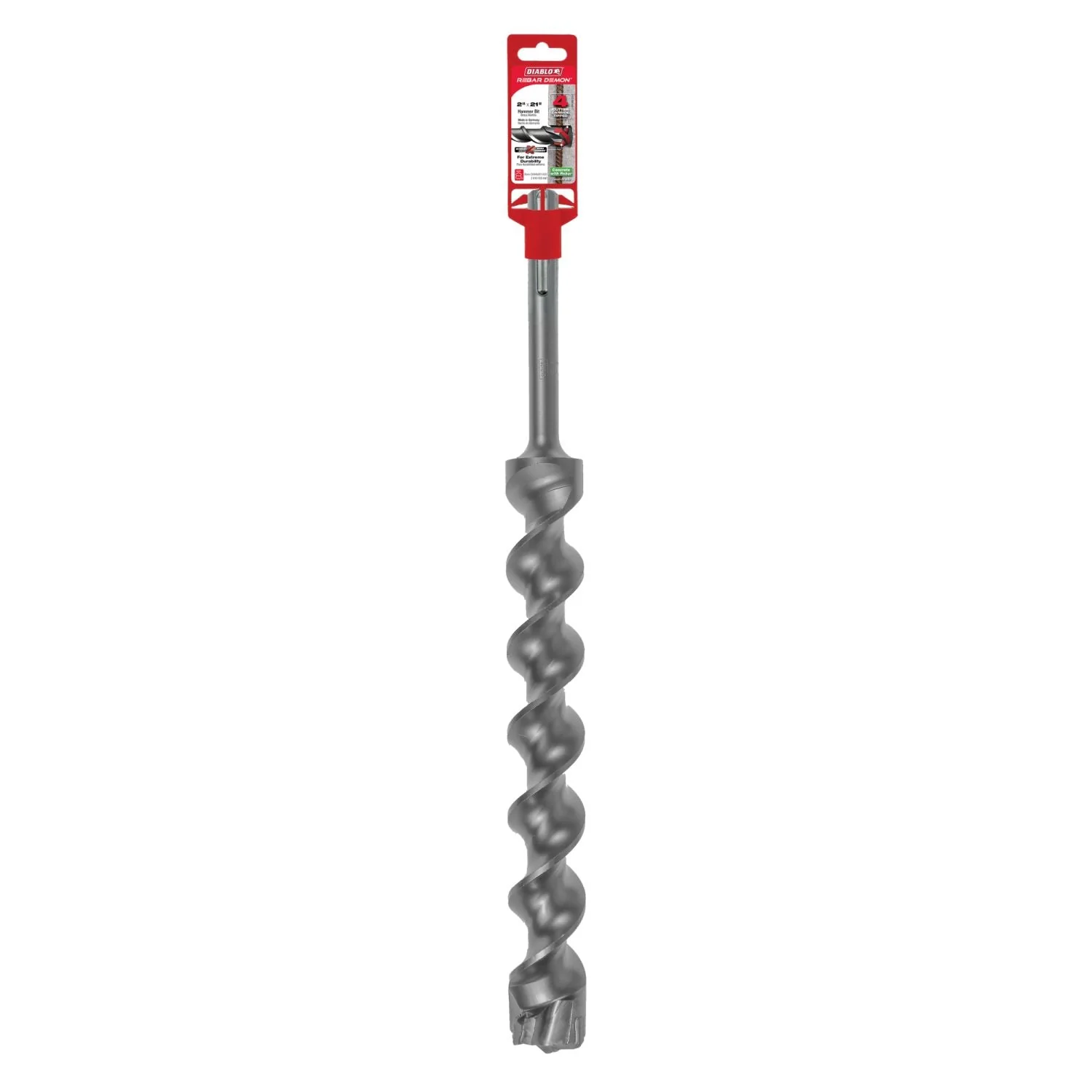 Diablo DMAMX1400 2-in. x 16-in. x 21-in. Rebar Demon SDS-Max 4-Cutter Carbide-Tipped Hammer Drill Bit - Image 1