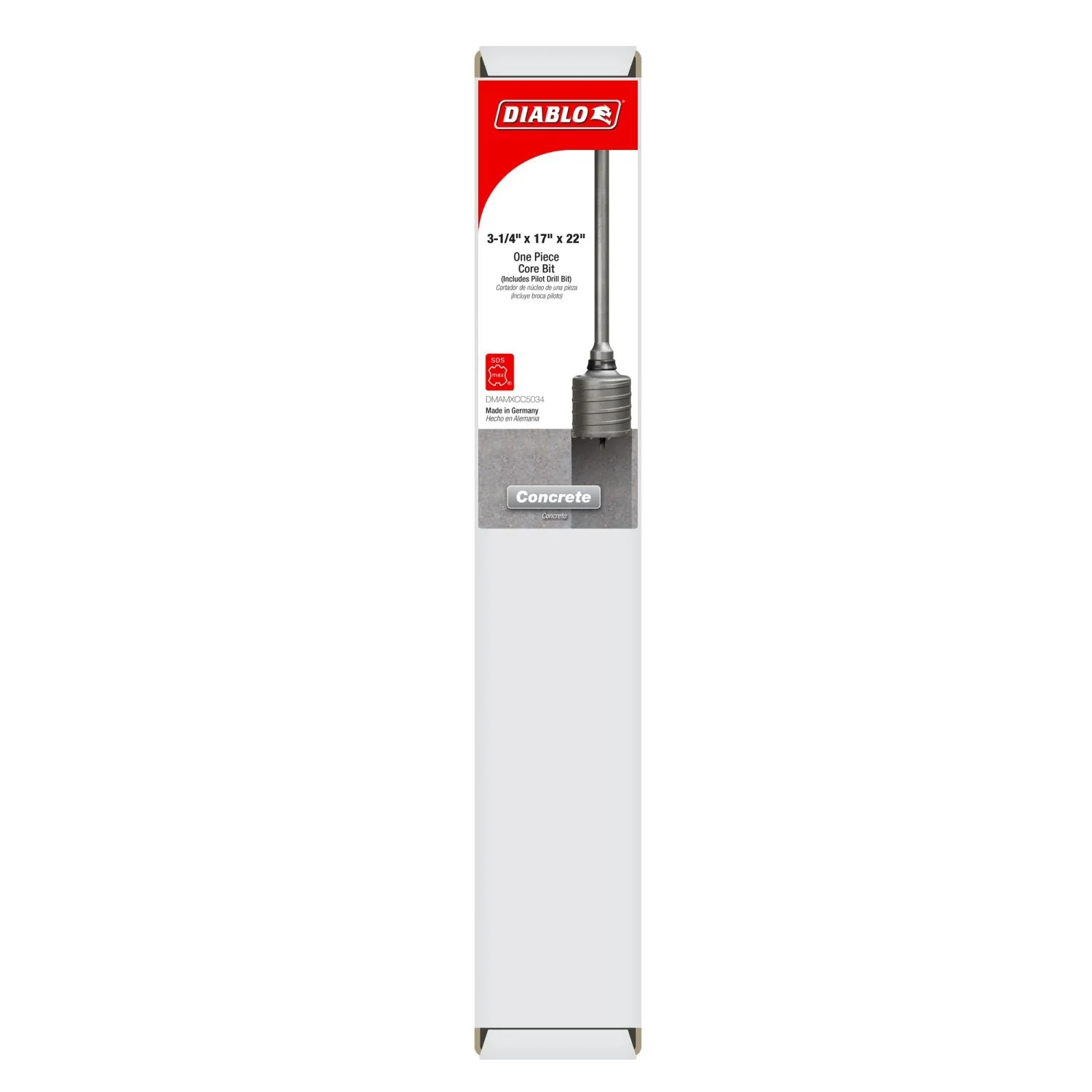 Diablo DMAMXCC5034 3-1/4-in. x 17-in. x 22-in. SDS-Max Carbide Tipped Core Bit - Image 2