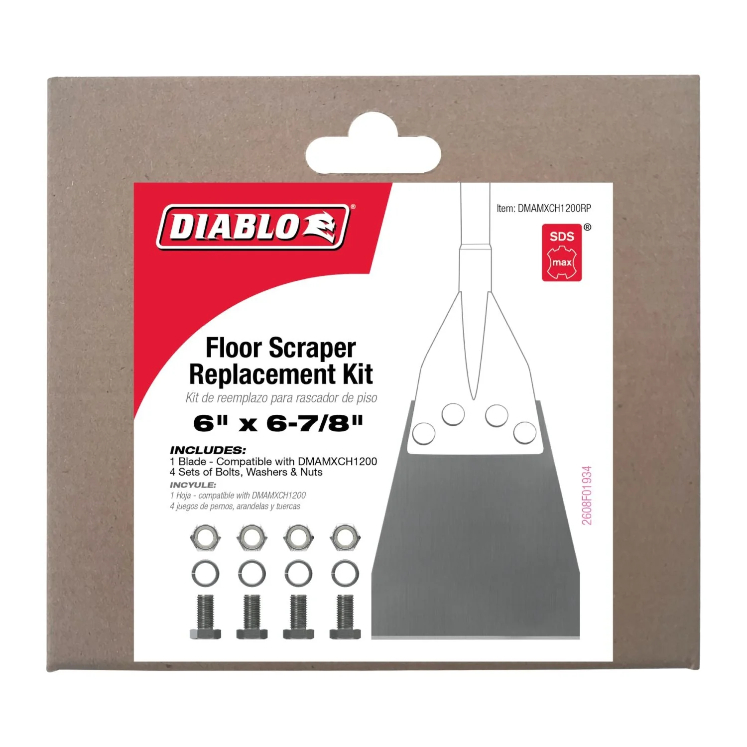 Diablo DMAMXCH1200RP SDS-Max Floor Scraper Replacement Kit (for DMAMXCH1200) - Image 2