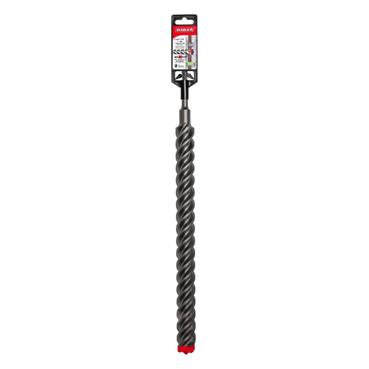 Diablo DMAPL4330 1-1/4 in. x 16 in. x 18 in. Rebar Demon SDS-Plus 4-Cutter Full Carbide Head Hammer Drill Bit - Image 2