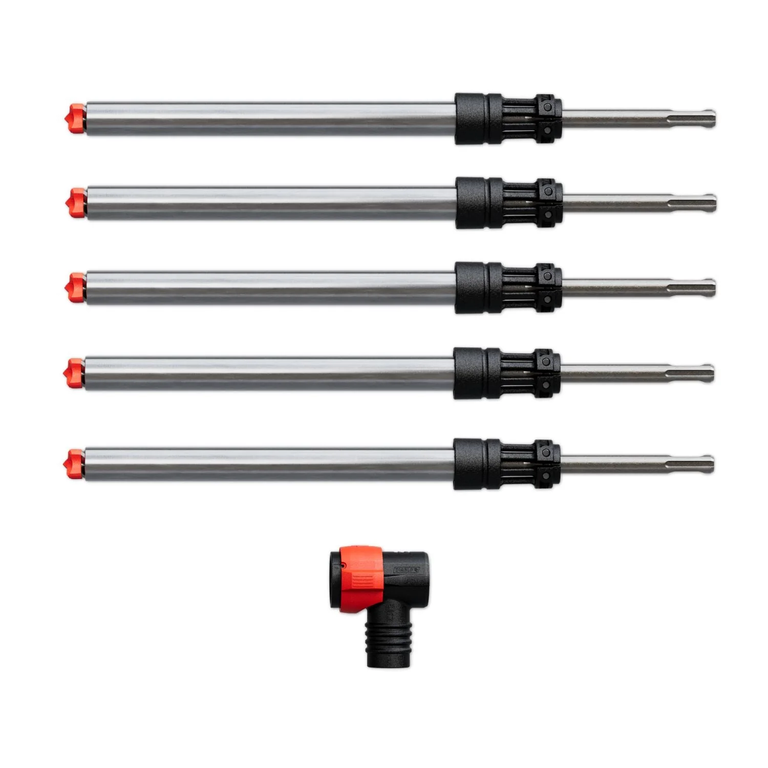 Diablo DMAPLA4560-S6 3/4-in. x 8-in. x 14-in. AMPED Rebar Demon SDS-Plus 4-Cutter Full Carbide Head Dust Extraction Hammer Drill Bit, 5-Pack - Image 1