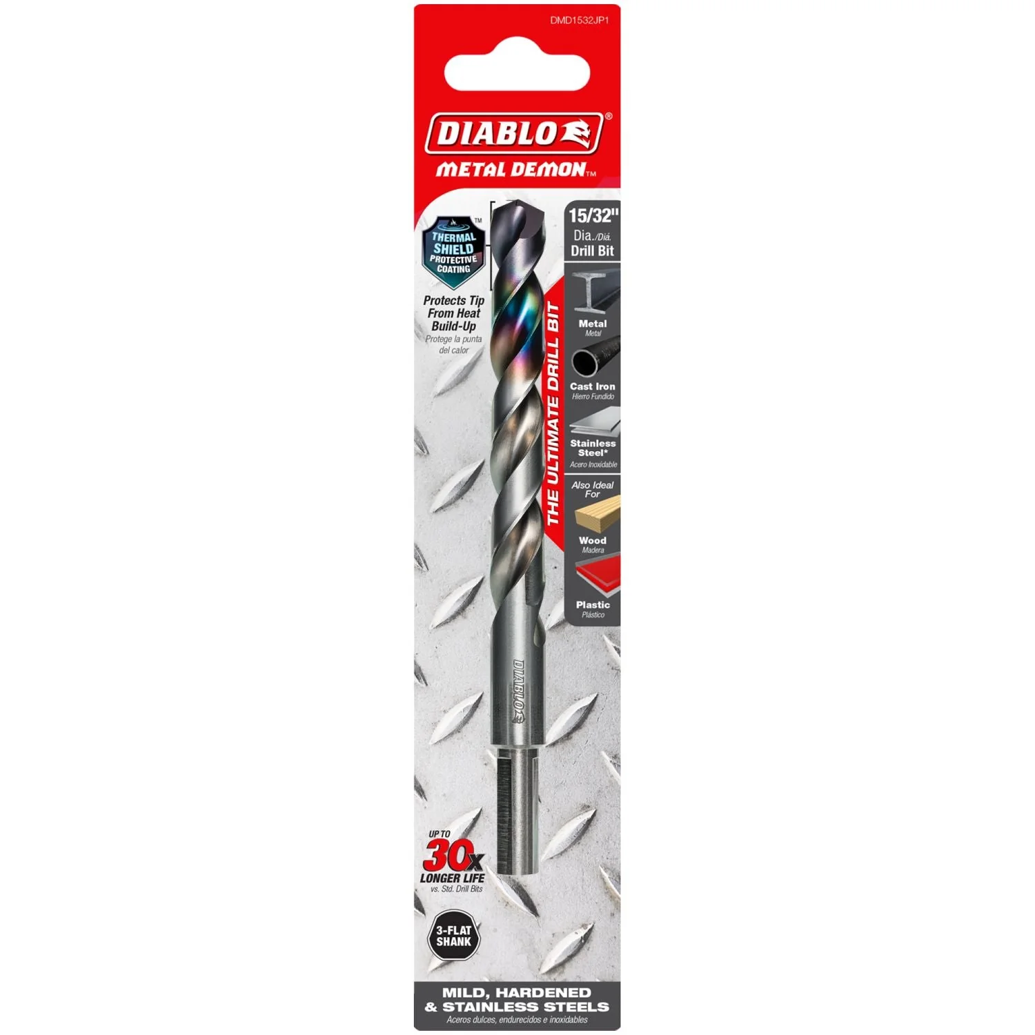 Diablo DMD1532JP1 15/32-in. Metal Demon Drill Bit for Mild, Hardened and Stainless Steels - Image 2