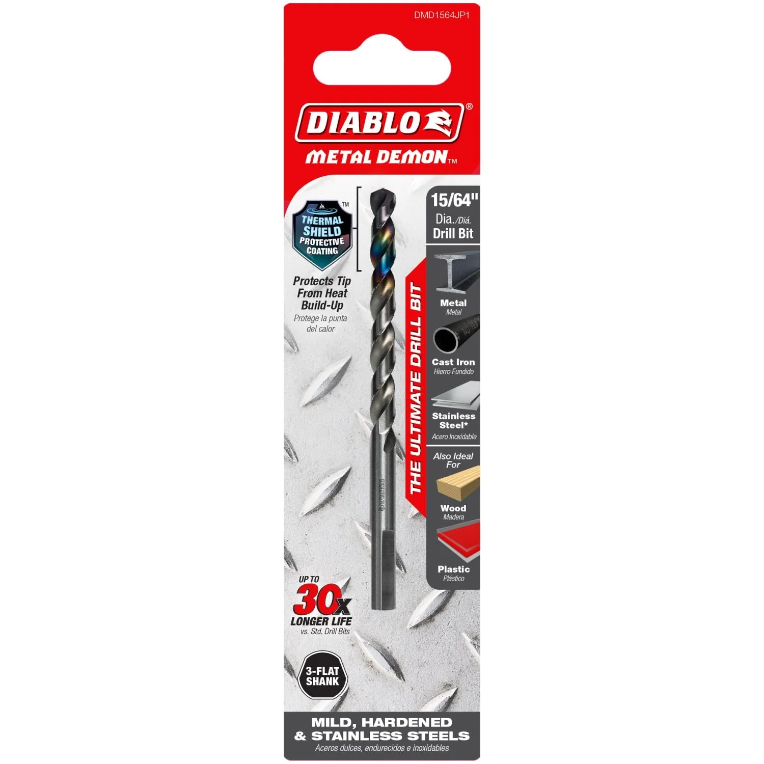 Diablo DMD1564JP1 15/64-in. Metal Demon Drill Bit for Mild, Hardened and Stainless Steels - Image 2