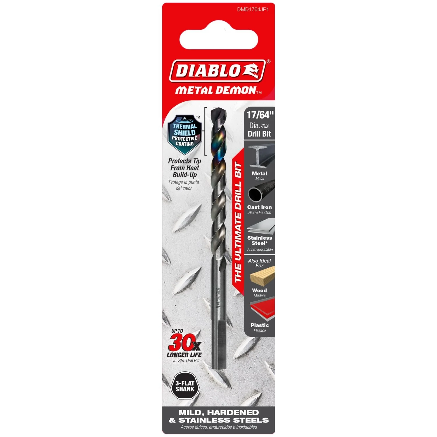 Diablo DMD1764JP1 17/64-in. Metal Demon Drill Bit for Mild, Hardened and Stainless Steels - Image 2