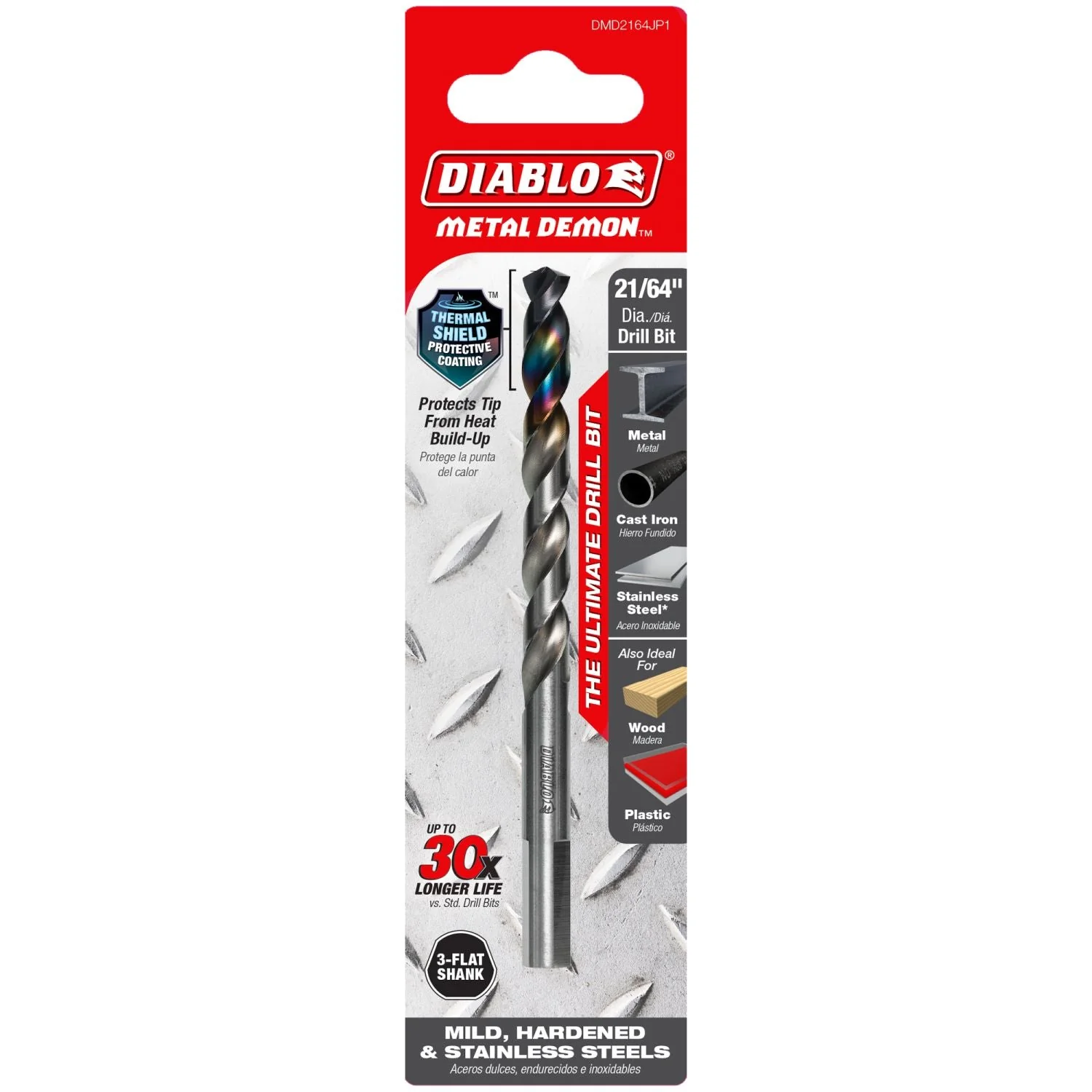 Diablo DMD2164JP1 21/64-in. Metal Demon Drill Bit for Mild, Hardened and Stainless Steels - Image 2