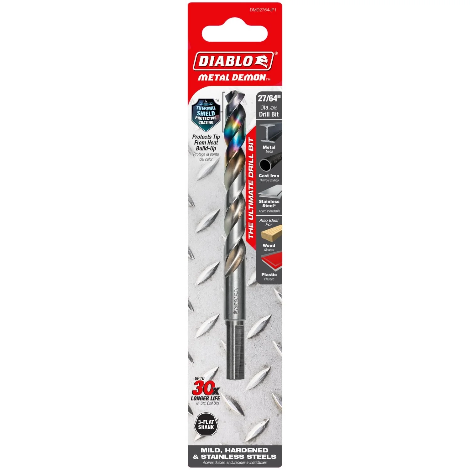 Diablo DMD2764JP1 27/64-in. Metal Demon Drill Bit for Mild, Hardened and Stainless Steels - Image 2